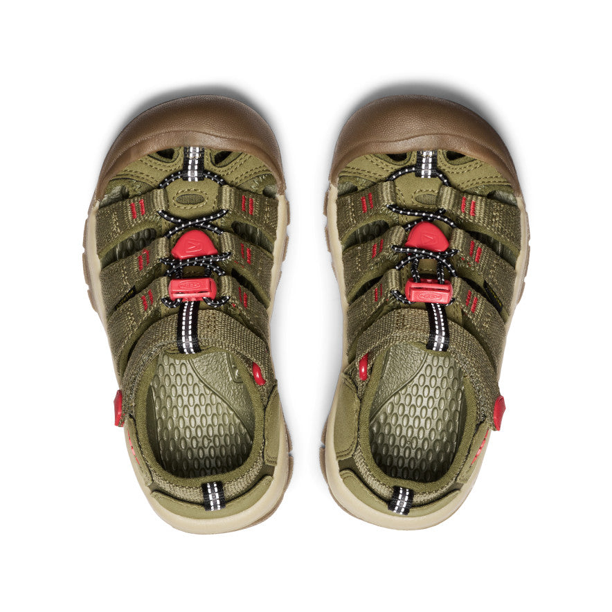 Little Kids' Newport H2 Sandals | Martini Olive/Aura Orange | Comfortable Water Shoes for Beach, Pool & Outdoor Play