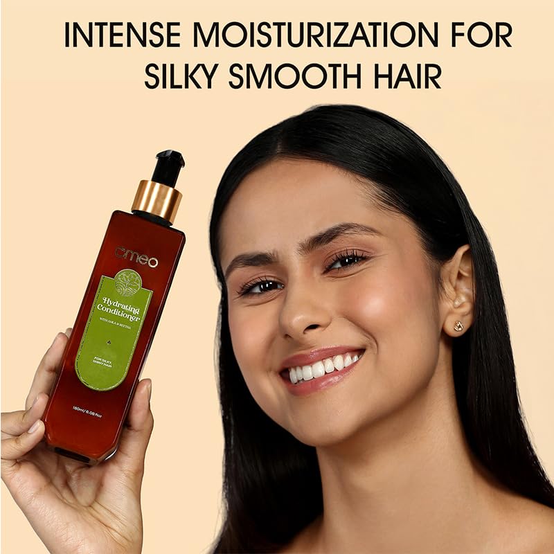 Omeo Hydrating Conditioner with Natural Reetha & Amla Extracts | Cleansing, Strengthening & Nourishing Hair Treatment | Reduces Combing Damage for Men & Women - 100ml | Perfect for Daily Hair Care & Damaged Hair Repair