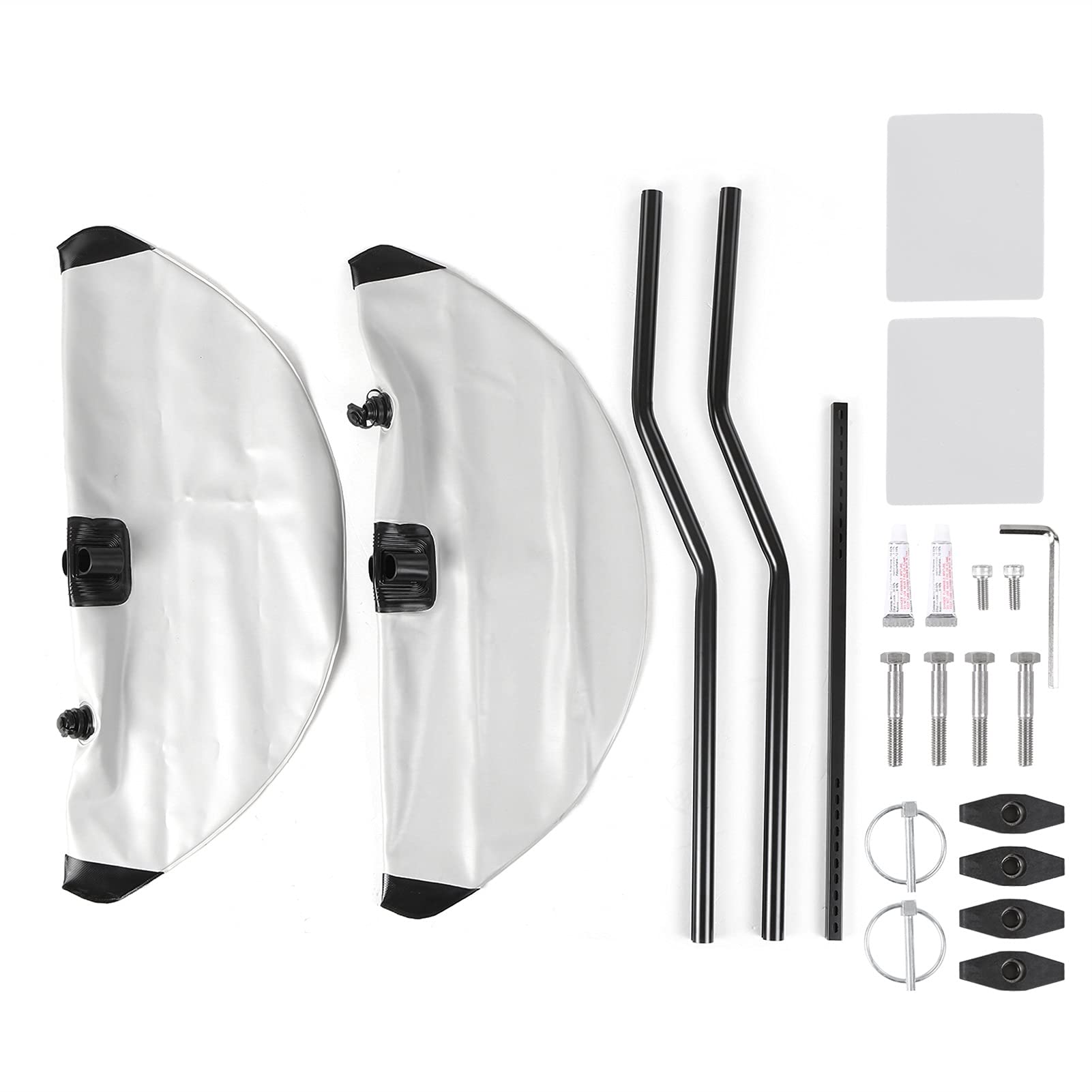 Inflatable Kayak Stabilizer System - PVC Outrigger Float with Sidekick Arms for Fishing & Standing | Kayak Boat Accessories | White | Perfect for Calm Waters & Fishing Trips