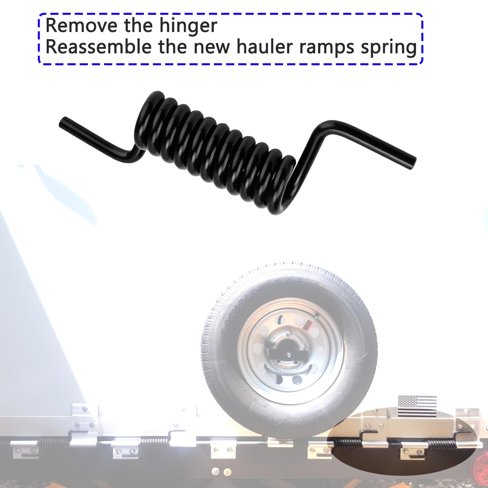 4PCS Trailer Ramp Springs - Compatible with Toy Hauler, Replacement for 173067 Hauler Ramp Gate Lift Assist Spring (Medium Duty) | Durable RV Accessories for Smooth Ramp Operation & Easy Loading/Unloading