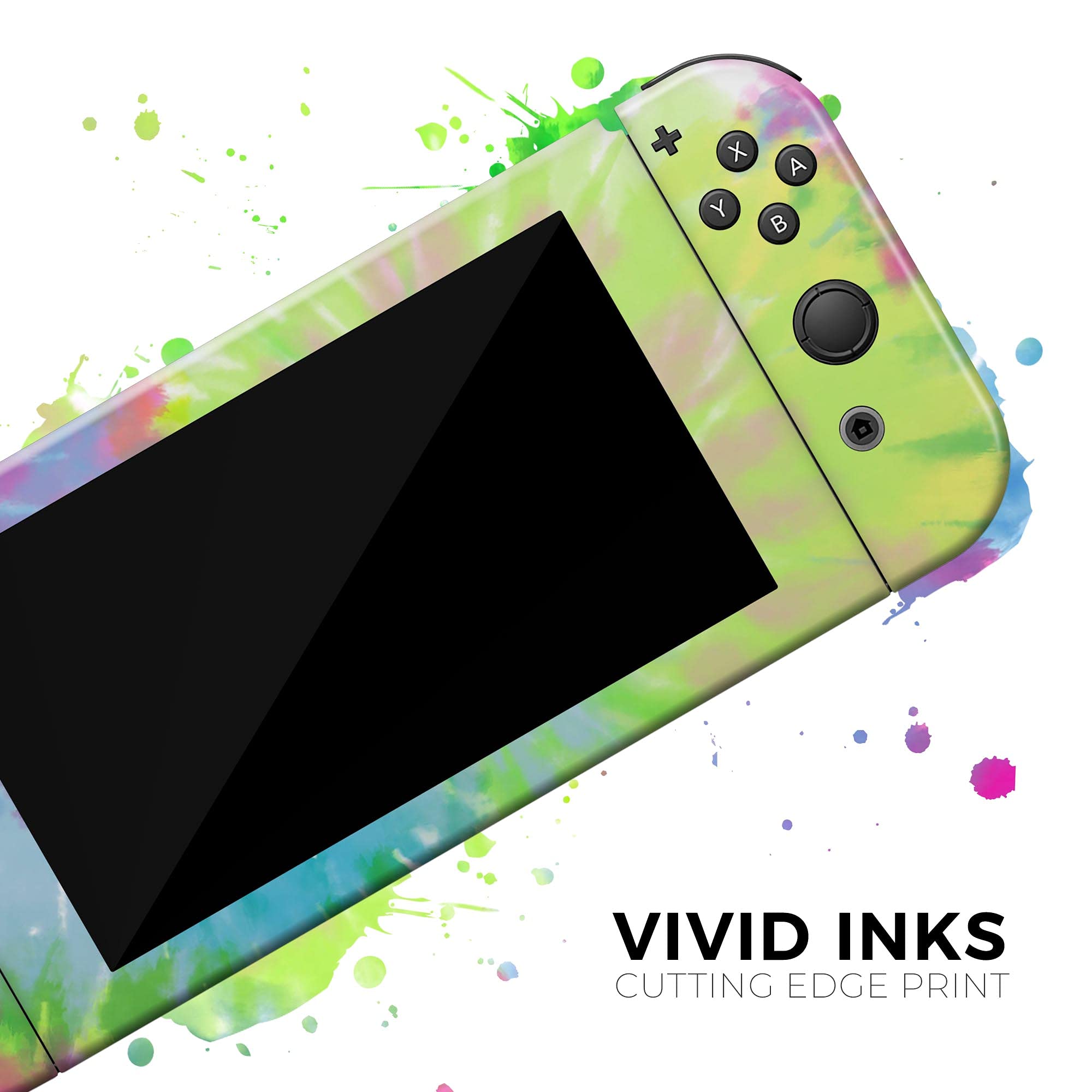 Nintendo Switch Pro Controller Skin Decal - Spiral Tie Dye V7 Removable Vinyl Wrap Cover - Scratch-Resistant Protective Case for Gaming Accessories - Perfect for Customizing & Protecting Your Controller During Gameplay