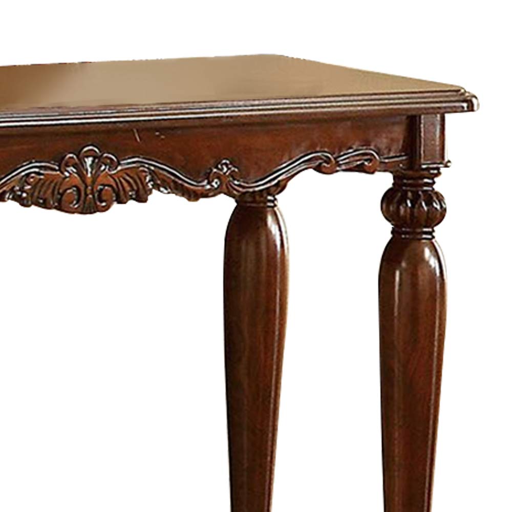 Furniture of America Cherry Wood Sofa Table - Elegant Console Table for Living Room, Entryway & Hallway Decor