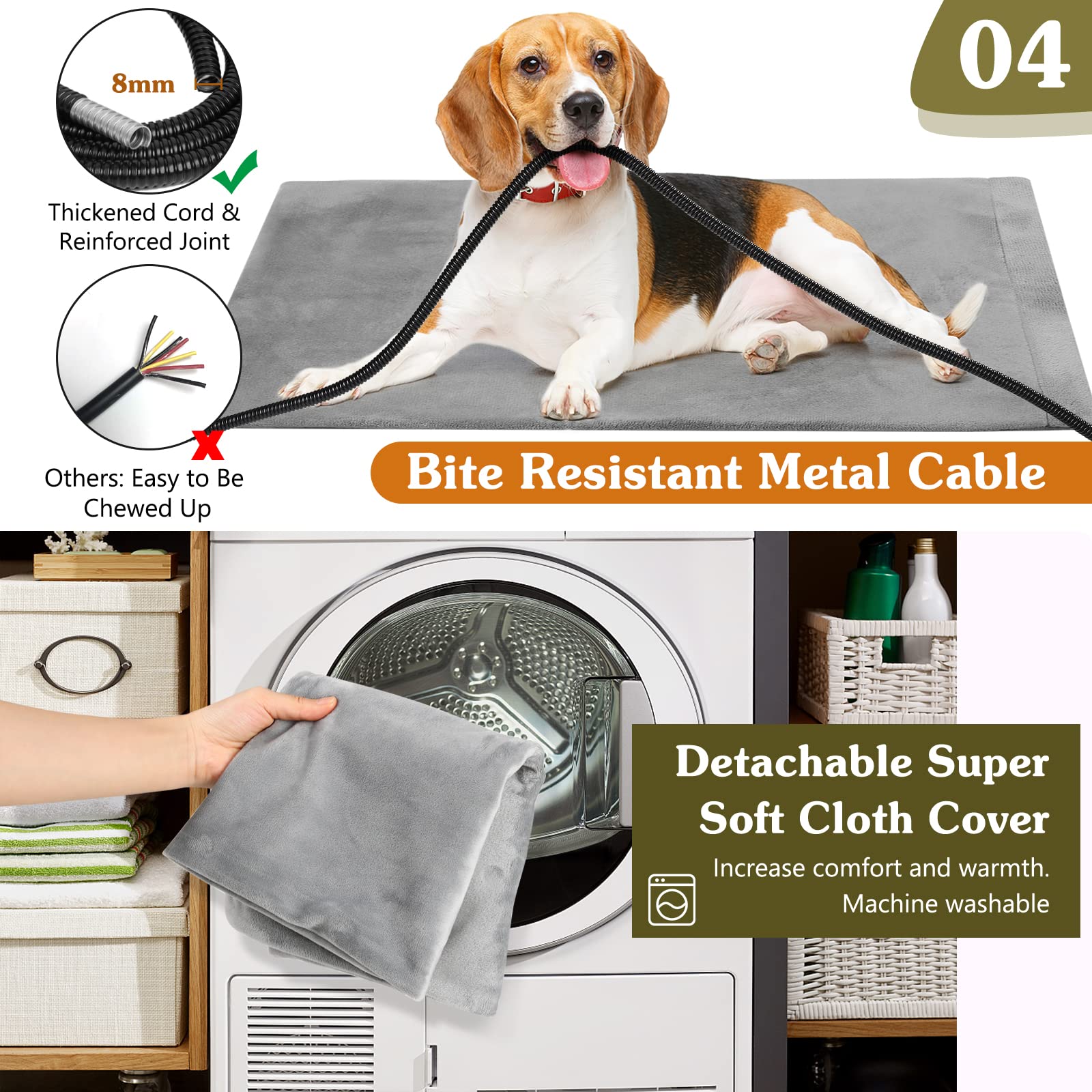 Premium Waterproof Pet Heating Pad for Dogs & Cats - 15.7