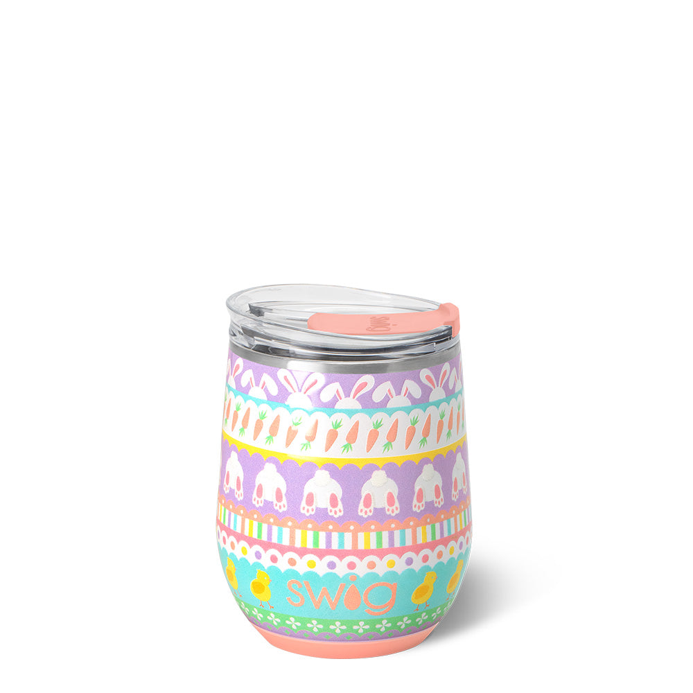 Bunny Trail Stemless Wine Glass 12oz - Elegant and Durable for Red, White, and Rosé Wines - Perfect for Parties, Weddings, and Home Entertaining