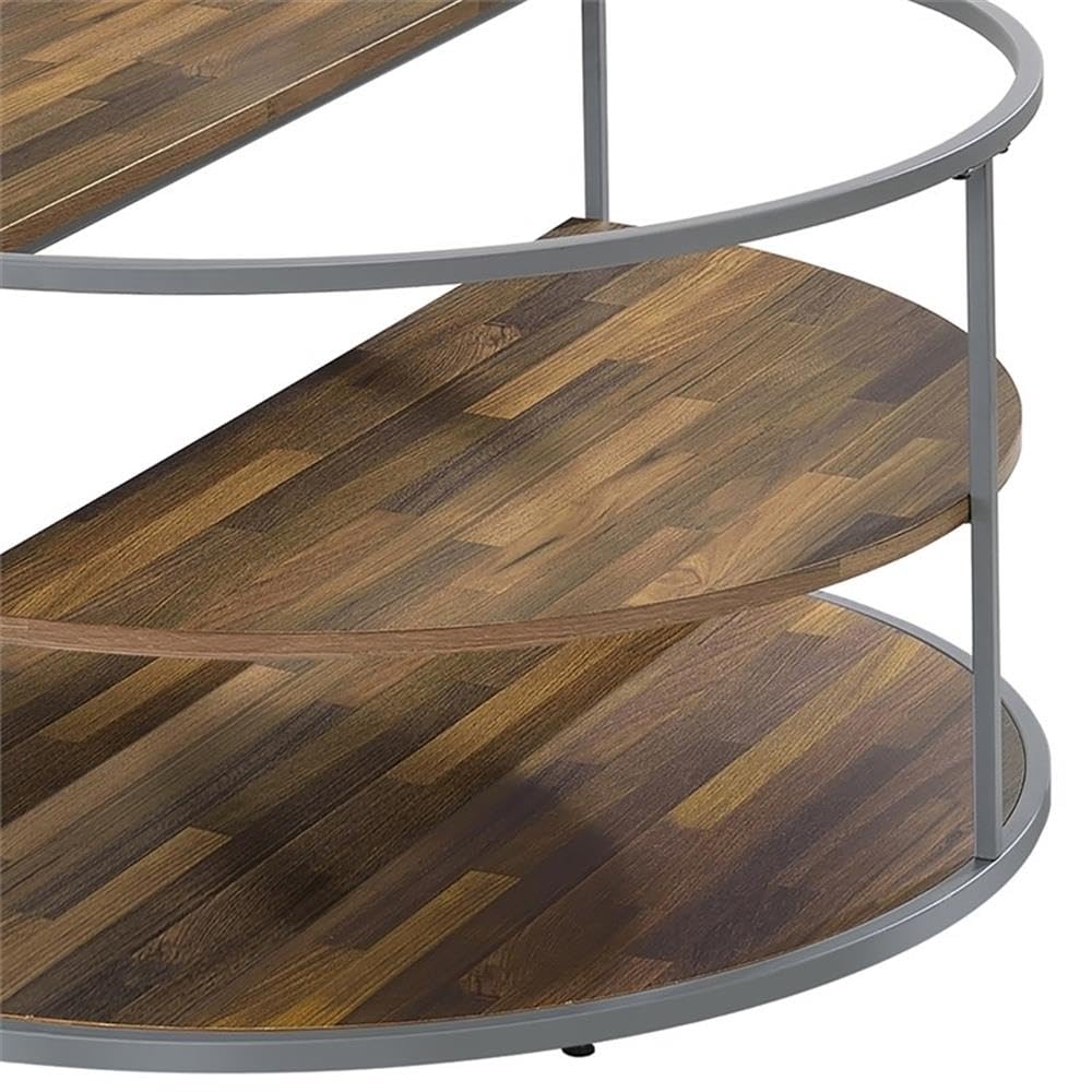 Furniture of America Marquesa Contemporary Gray Wood Round Coffee Table - Modern Living Room Centerpiece for Home Decor & Entertainment