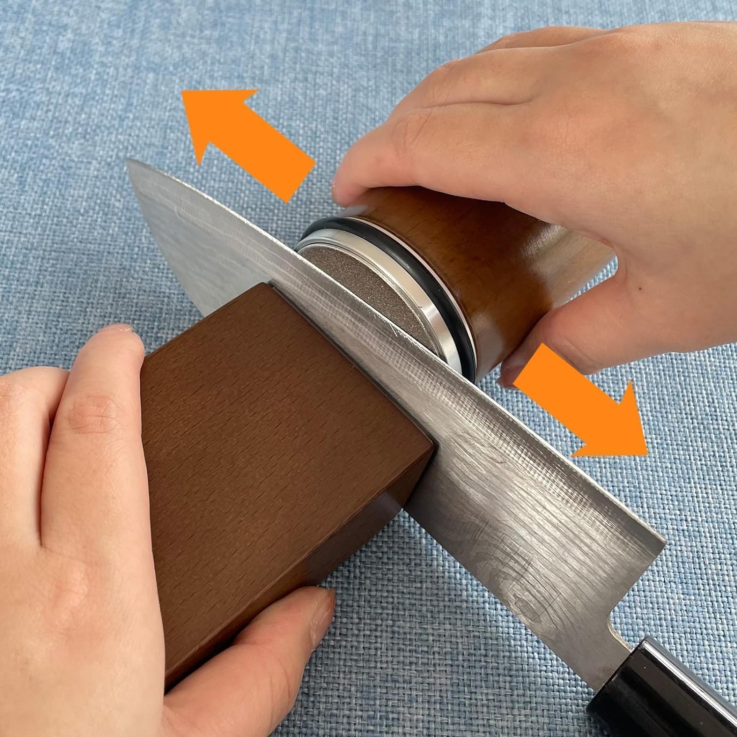 Premium Rolling Knife Sharpener Kit with 4 Diamond & 2 Corundum Discs - 15° & 20° Magnetic Angle Guide for Kitchen Knives - Work Sharp Professional Sharpening System (SET-B) - Perfect for Home Chefs & Professional Cooks to Maintain Razor-Sharp Blades