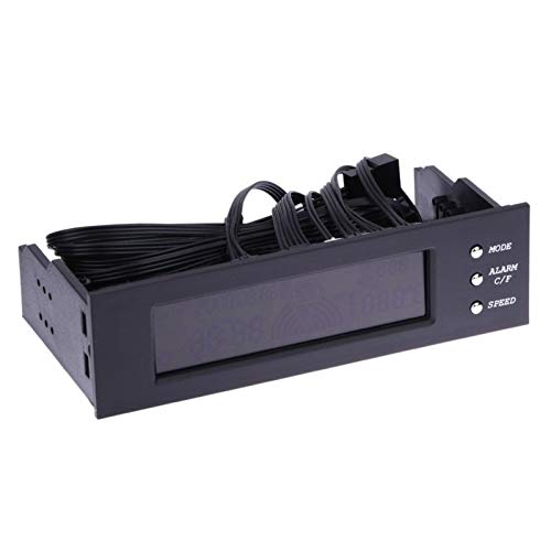 New Fan Speed Controller with LCD Panel - 525 Bay Front, 3 Fan Speed Settings, CPU Temperature Sensor for PC Cooling - Perfect for Gaming Rigs & Workstations