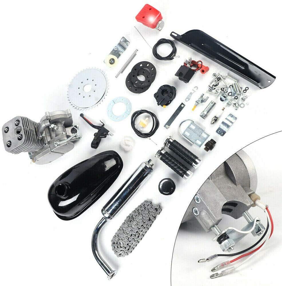 **100cc 2-Stroke Bicycle Motor Kit - Air Cooled Petrol Gas Bike Engine for 26
