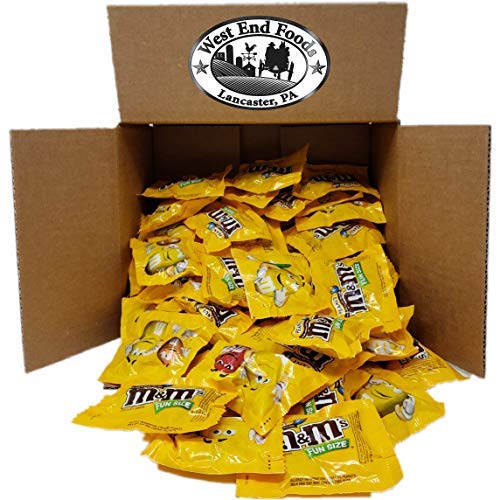 6 LB Bulk M&Ms Peanut Candy - Fun Size Individually Wrapped Bags - Perfect for Halloween, Party Favors, Office Snacks & Road Trips