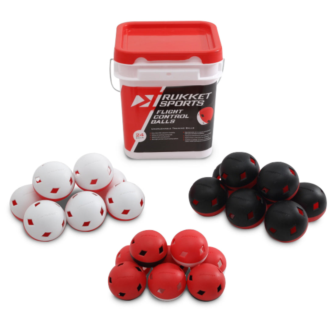 Rukket 24-Pack Flight Control Golf Practice Balls | High Visibility, Durable & Consistent Performance | Perfect for Driving Range, Backyard & Indoor Golf Training