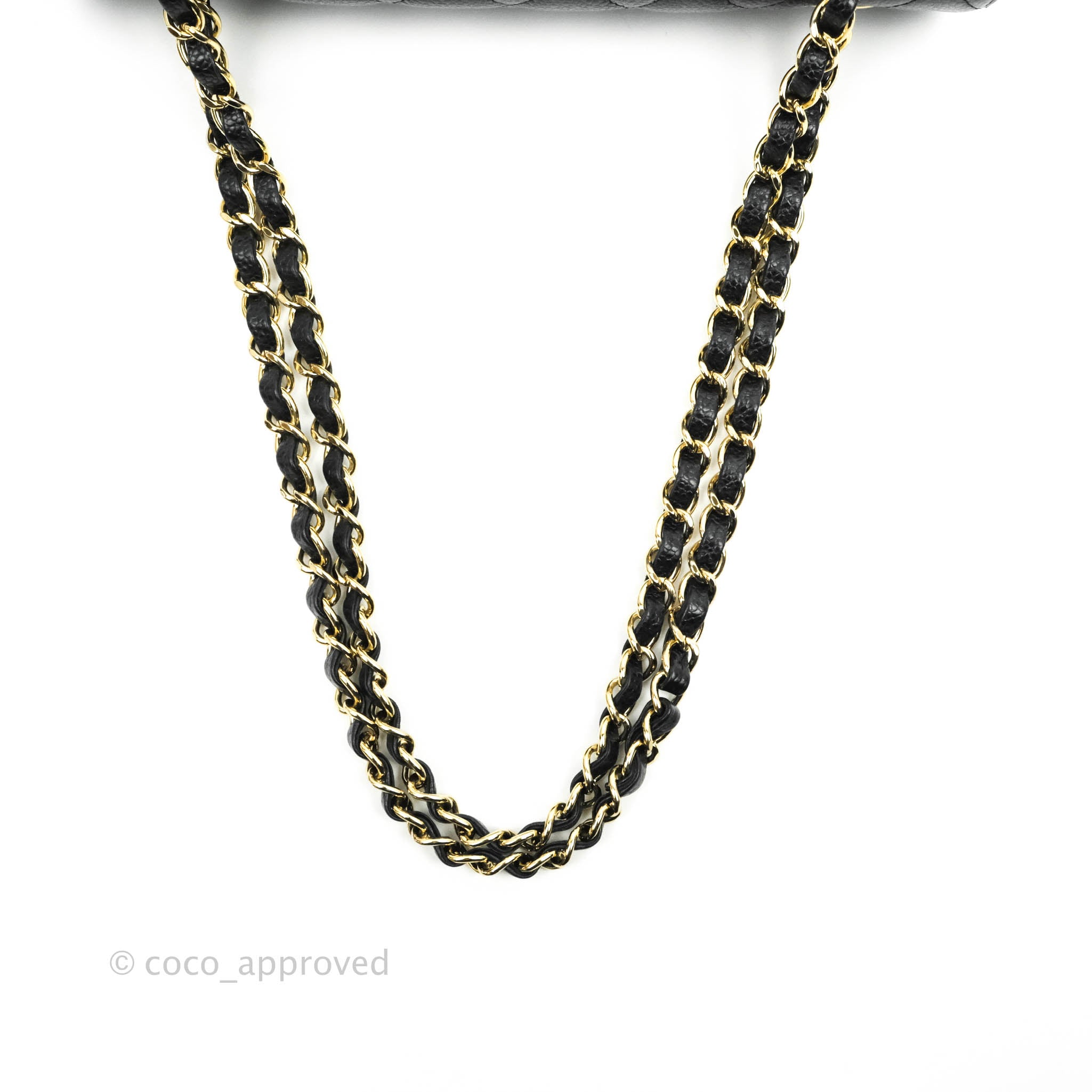 Chanel Classic Medium Double Flap Bag in Black Caviar Leather with Gold Hardware - Luxury Handbag for Women, Perfect for Work, Evening Events & Special Occasions