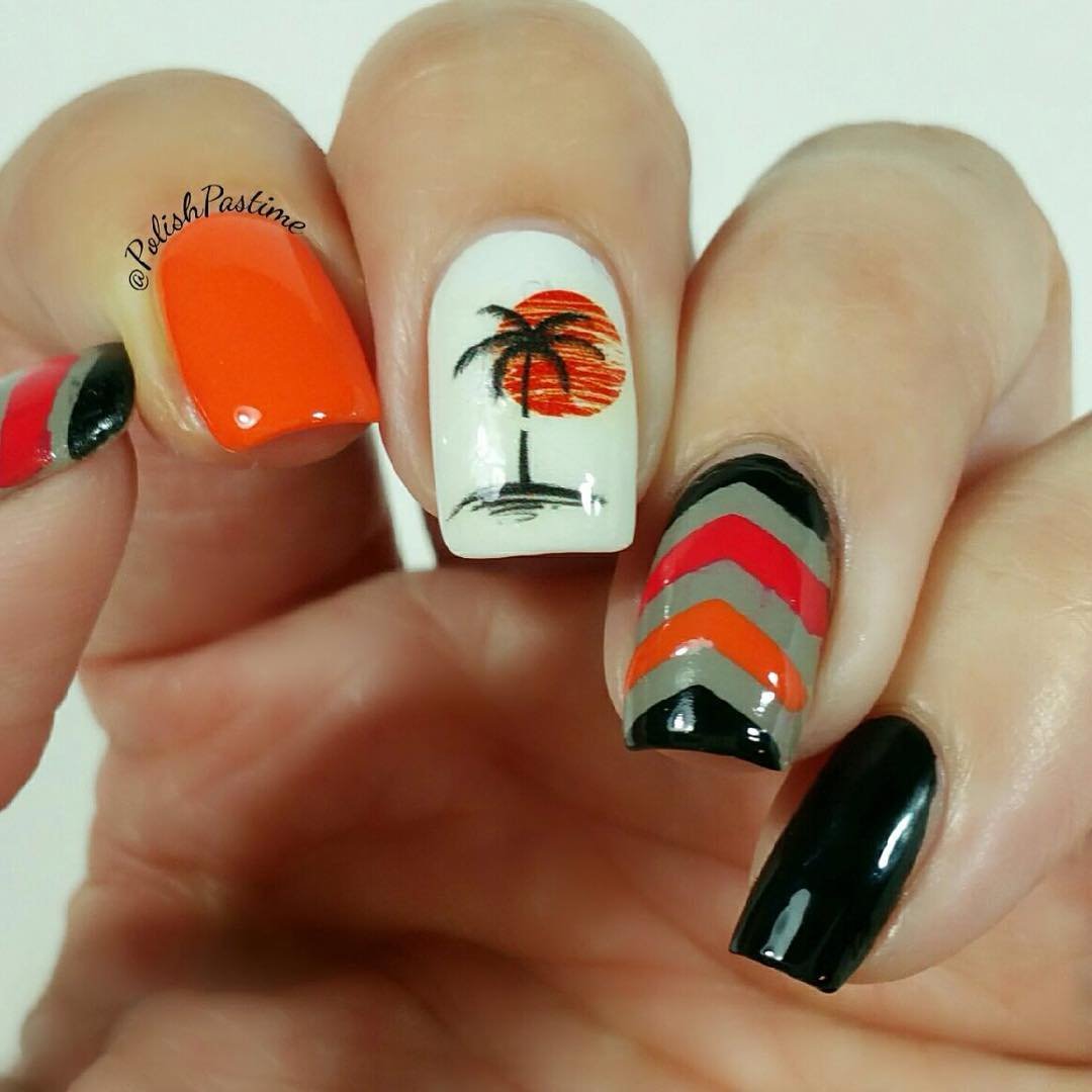 Palm Tree Nail Art Stickers - Tropical Summer Nail Decals for Women | Perfect for Beach Vacations, Pool Parties & Summer Manicures