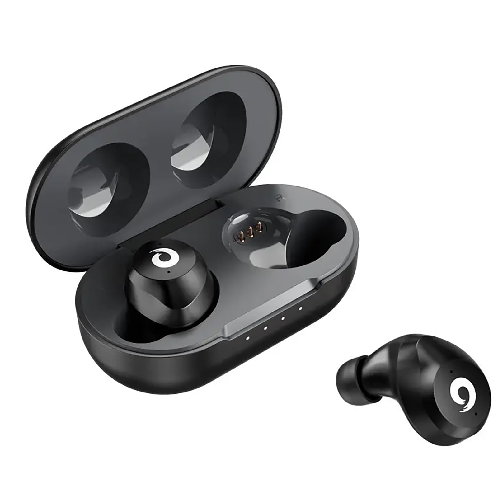 Wireless Bluetooth 5.1 Earbuds with Charging Case - Compatible with Samsung Galaxy A51 5G & iPhone - Noise Cancelling In-Ear Headphones (Black) | Perfect for Workouts, Commuting & Travel