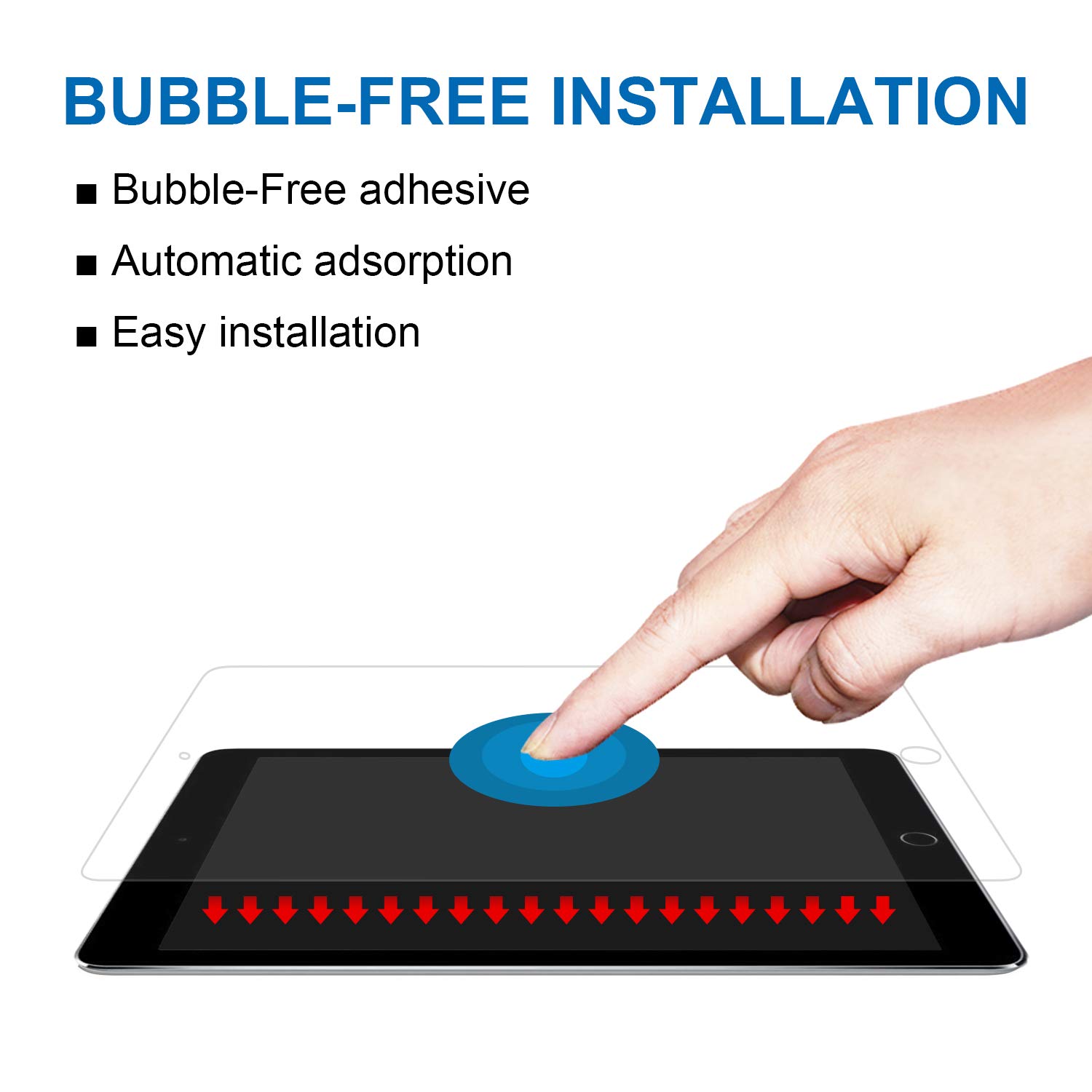 Anti Blue Light Tempered Glass Screen Protector [2 Pack] for iPad Air/Air 2/iPad 9.7