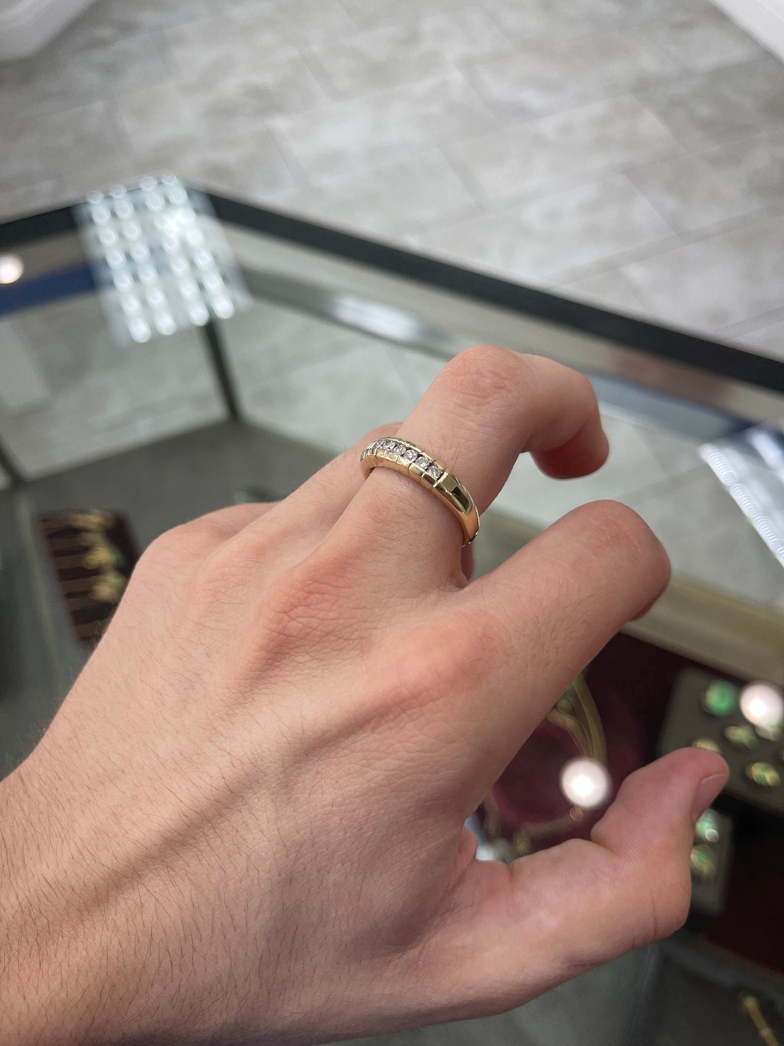 0.30 Carat Men's Diamond Ring in 14K Yellow Gold - Elegant Wedding Band, Anniversary Gift for Him, Engagement Ring for Men