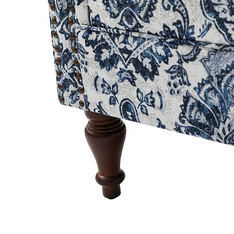 Felix Upholstered Wingback Armchair with Spindle Legs - Comfortable Living Room Chair for Reading & Relaxing - Perfect for Home Office, Bedroom or Lounge Area