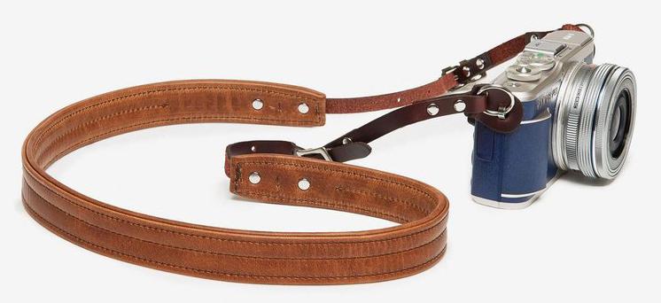 ONA The Oslo Full Grain Leather Camera Strap - Premium Adjustable Neck Strap for DSLR & Mirrorless Cameras (Antique Cognac) - Perfect for Travel, Street & Wedding Photography