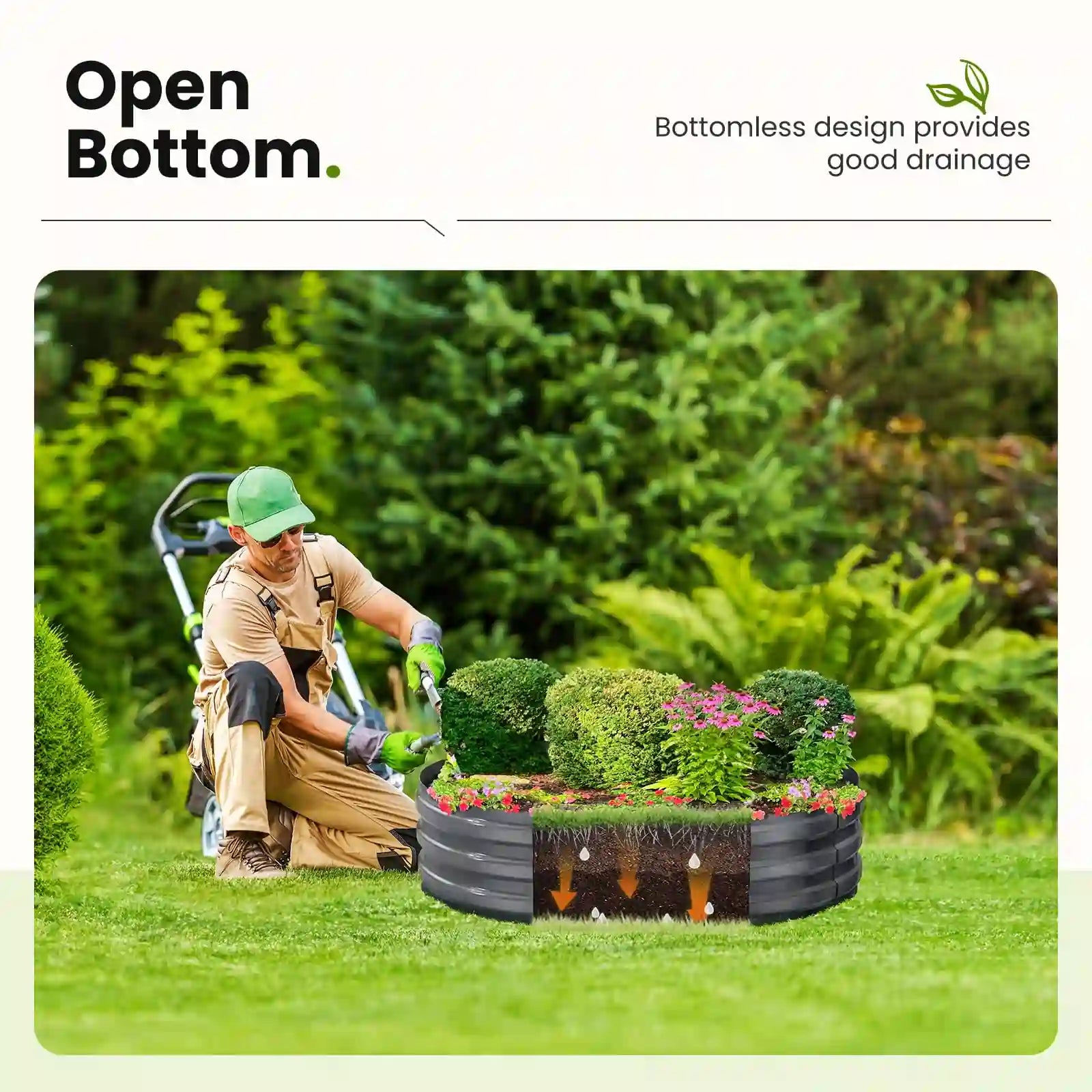 Sturdy Screwless Raised Garden Bed Kit - Easy Assembly Elevated Planter Box for Vegetables, Flowers & Herbs - Perfect for Backyard, Patio & Urban Gardening