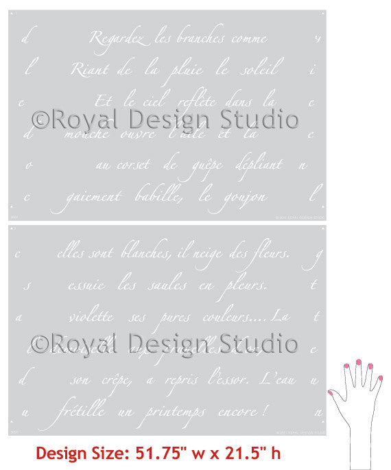 Springtime in Paris Lettering Stencil - DIY Home Decor & Craft Projects - Perfect for Scrapbooking, Wall Art, and Wedding Invitations