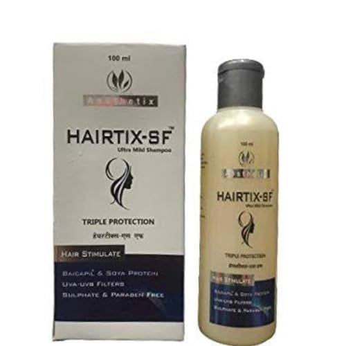 HAIRTIX SF Ultra Mild Shampoo 100ml - Gentle Daily Cleansing for Sensitive Scalp & Damaged Hair - Perfect for Home, Travel & Salon Use