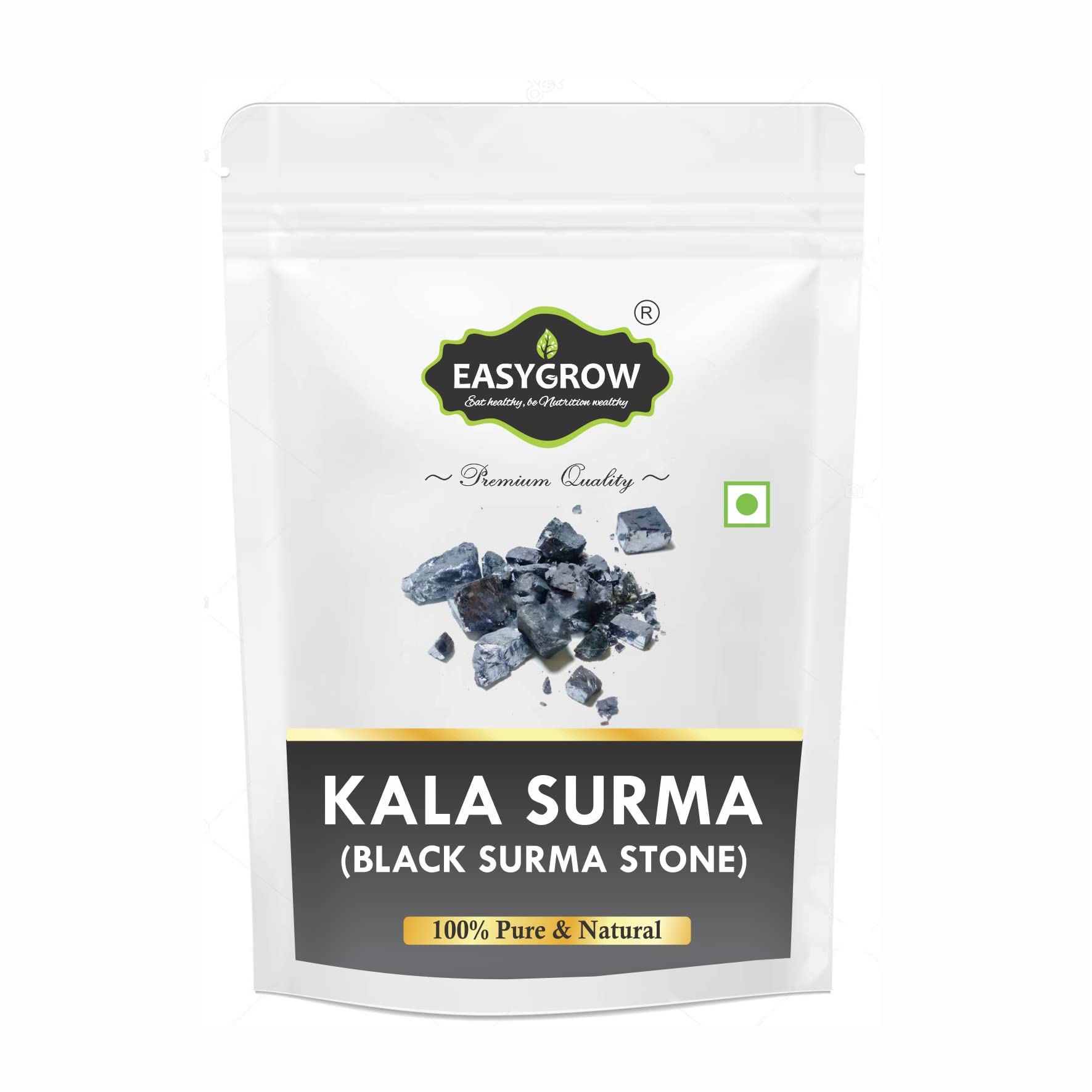 Easygrow Black Surma (Kajal) | Natural Eyeliner Stone | 200g | Traditional Ayurvedic Eye Care | Perfect for Daily Use, Festivals & Special Occasions