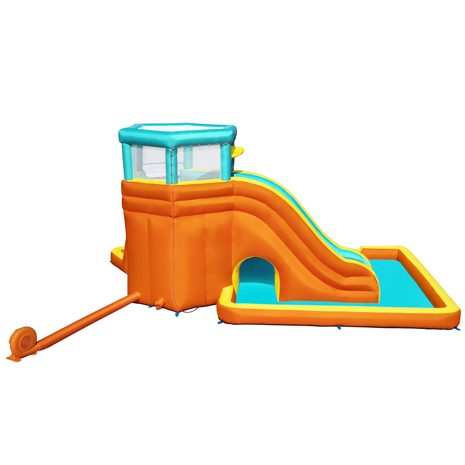 Bestway H2OGO Tidal Tower Inflatable Water Slide for Kids - Giant Backyard Water Park with Sprinkler Wall, Air Blower & Storage Bag | Outdoor Summer Fun, Birthday Parties, Family Gatherings