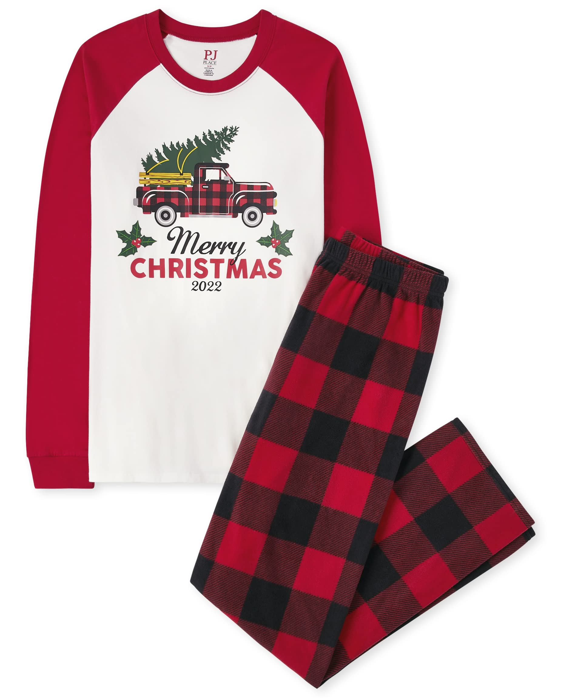 Kids' Christmas Pajama Sets - Family Matching Fleece Pajamas for Holiday Photos