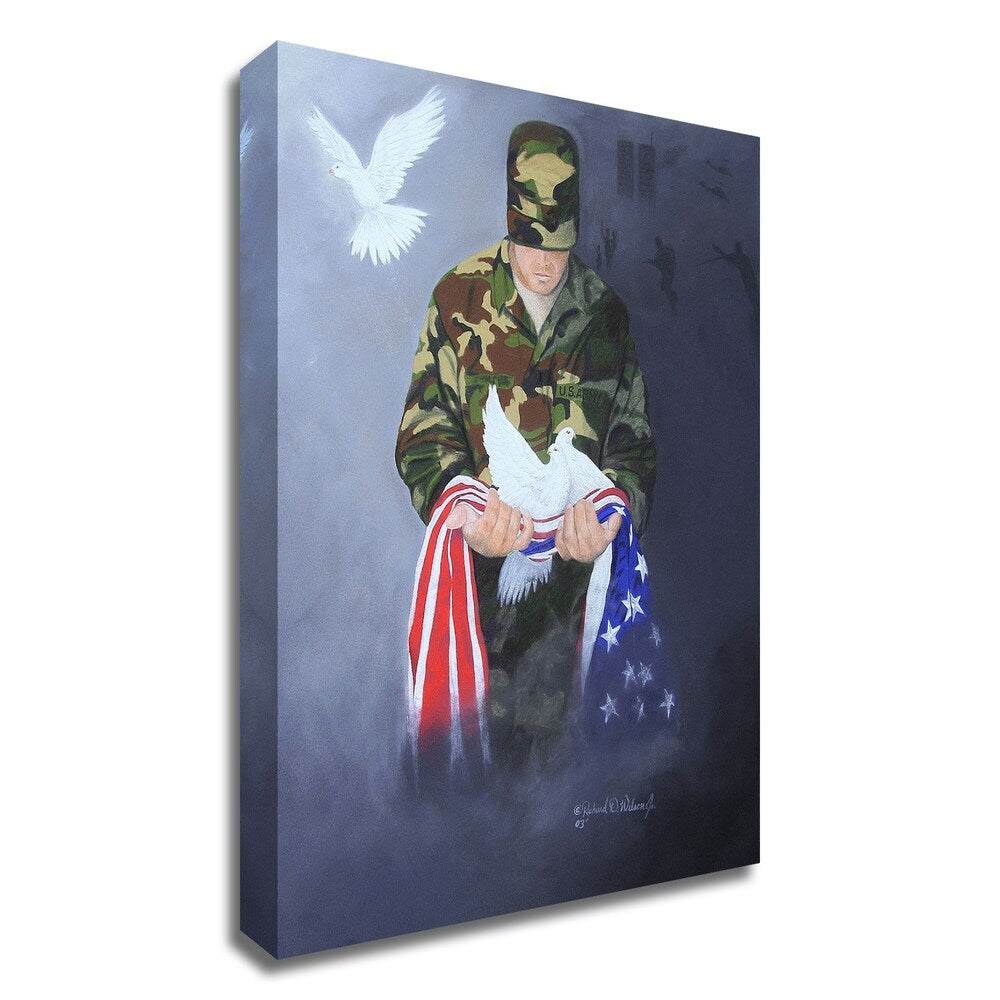 Richard Wilson 'A Prayer for Peace' Canvas Wall Art Print - Ready to Hang - Perfect for Home Decor, Office & Meditation Spaces