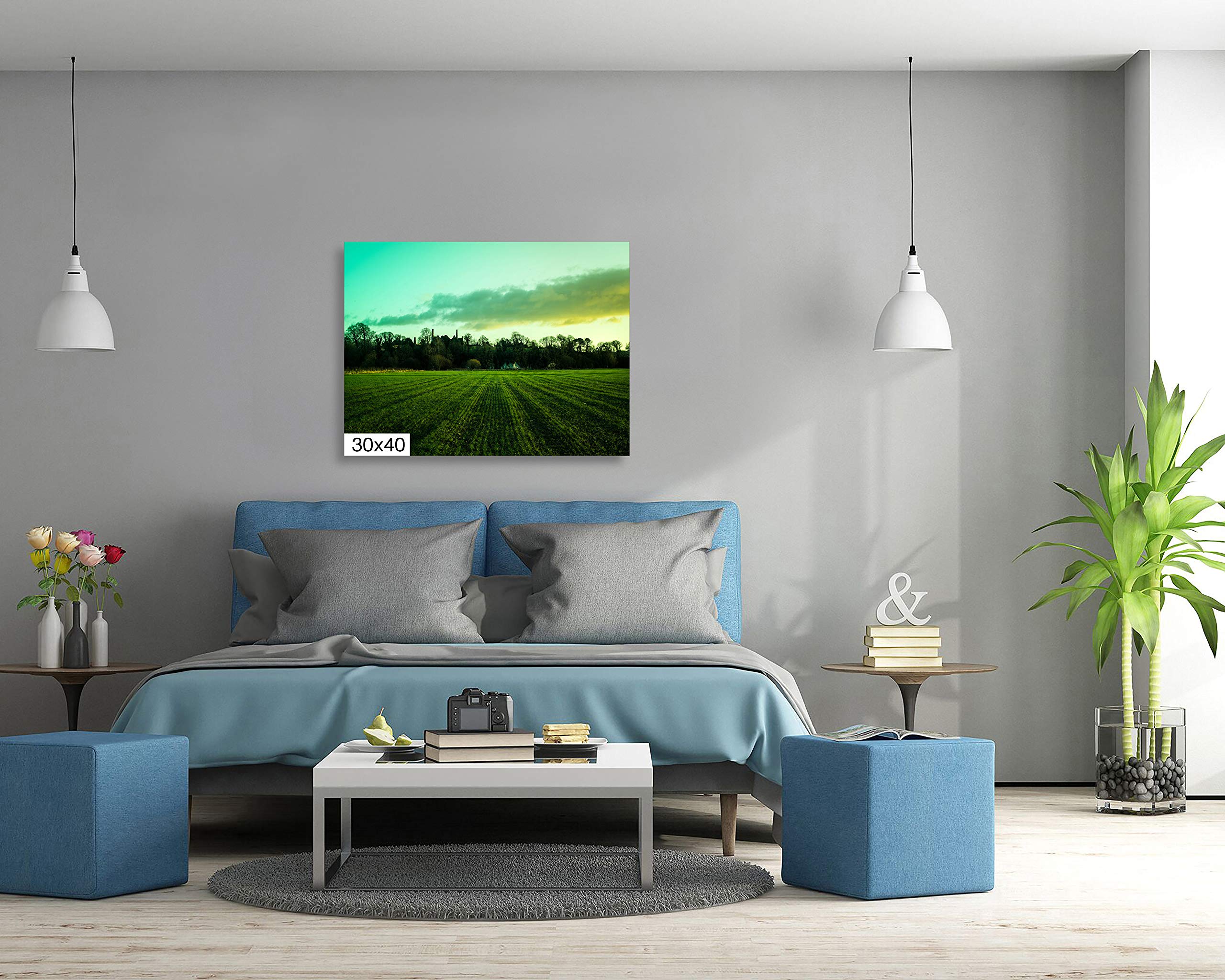 Irish Fields County Cork Ireland Canvas Print - Metal Art Cityscape Landmark Wall Decor for Bedroom & Living Room | Perfect for Home, Office & Gift Giving