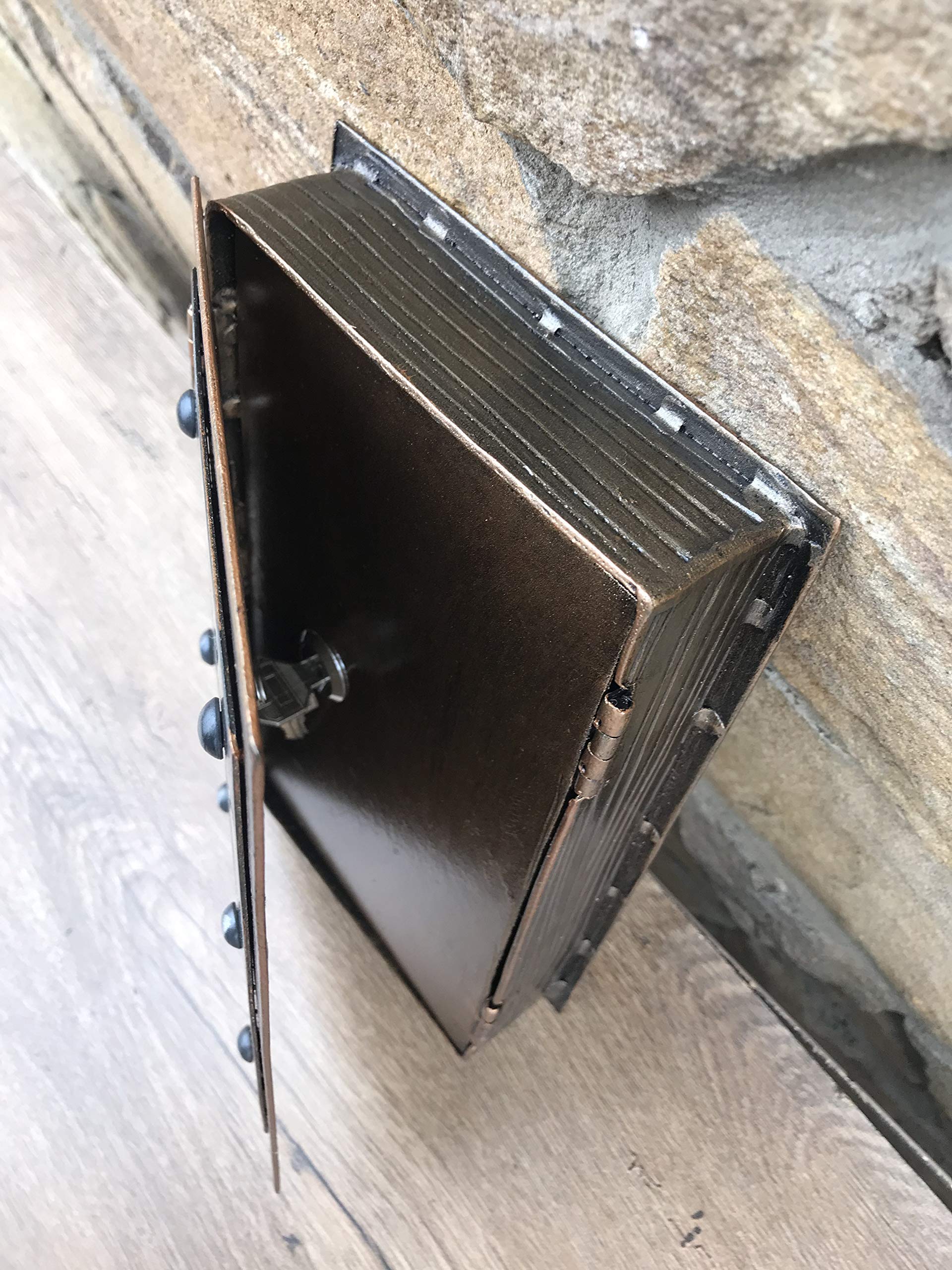 Engraved Metal Book with Lock & Key - Hidden Secret Compartment - Personalized 6th Anniversary Gift - Perfect for Romantic Surprises & Keepsake Storage