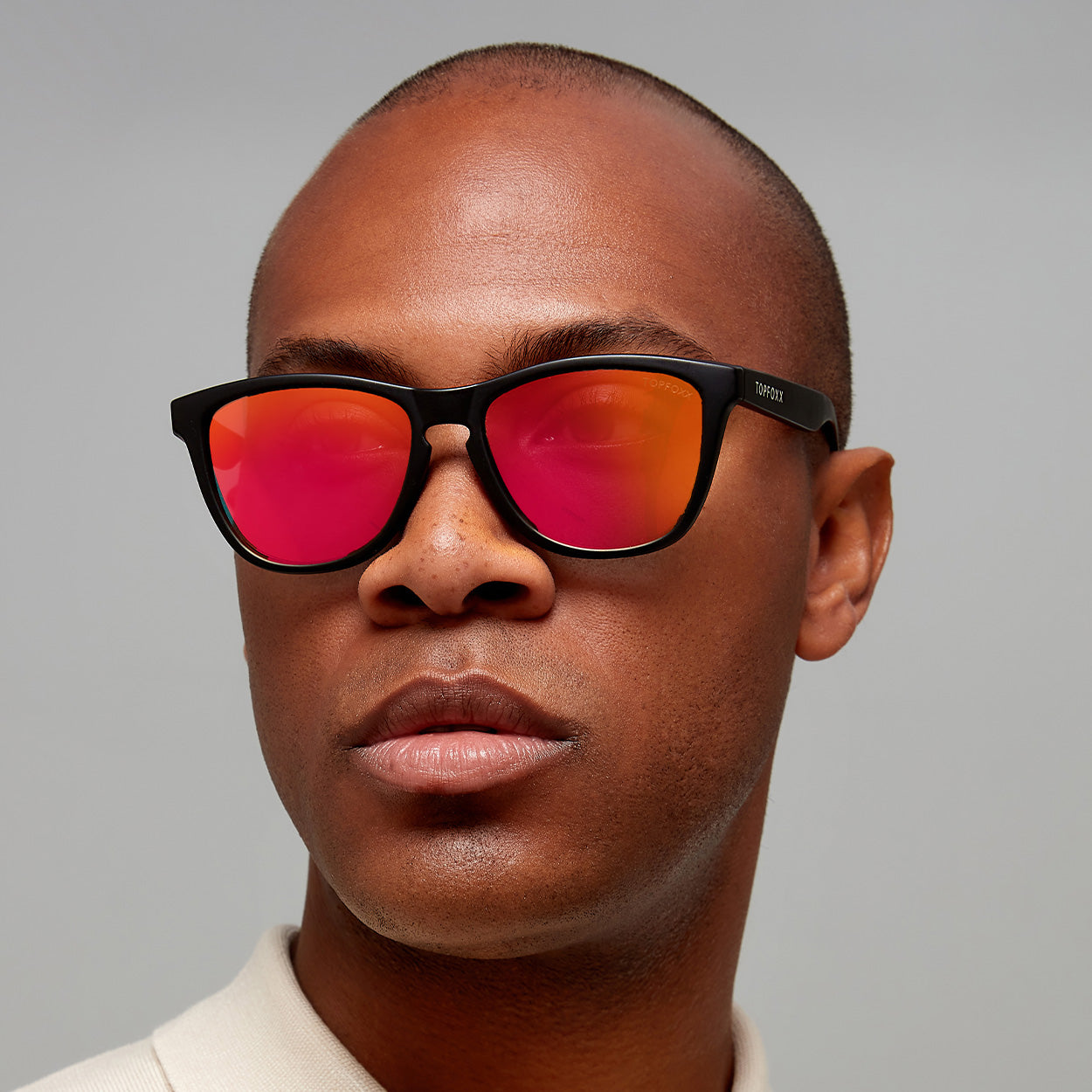 Rise Up Revo® Mirrored Red Sunglasses - Polarized UV Protection for Driving, Running & Outdoor Activities