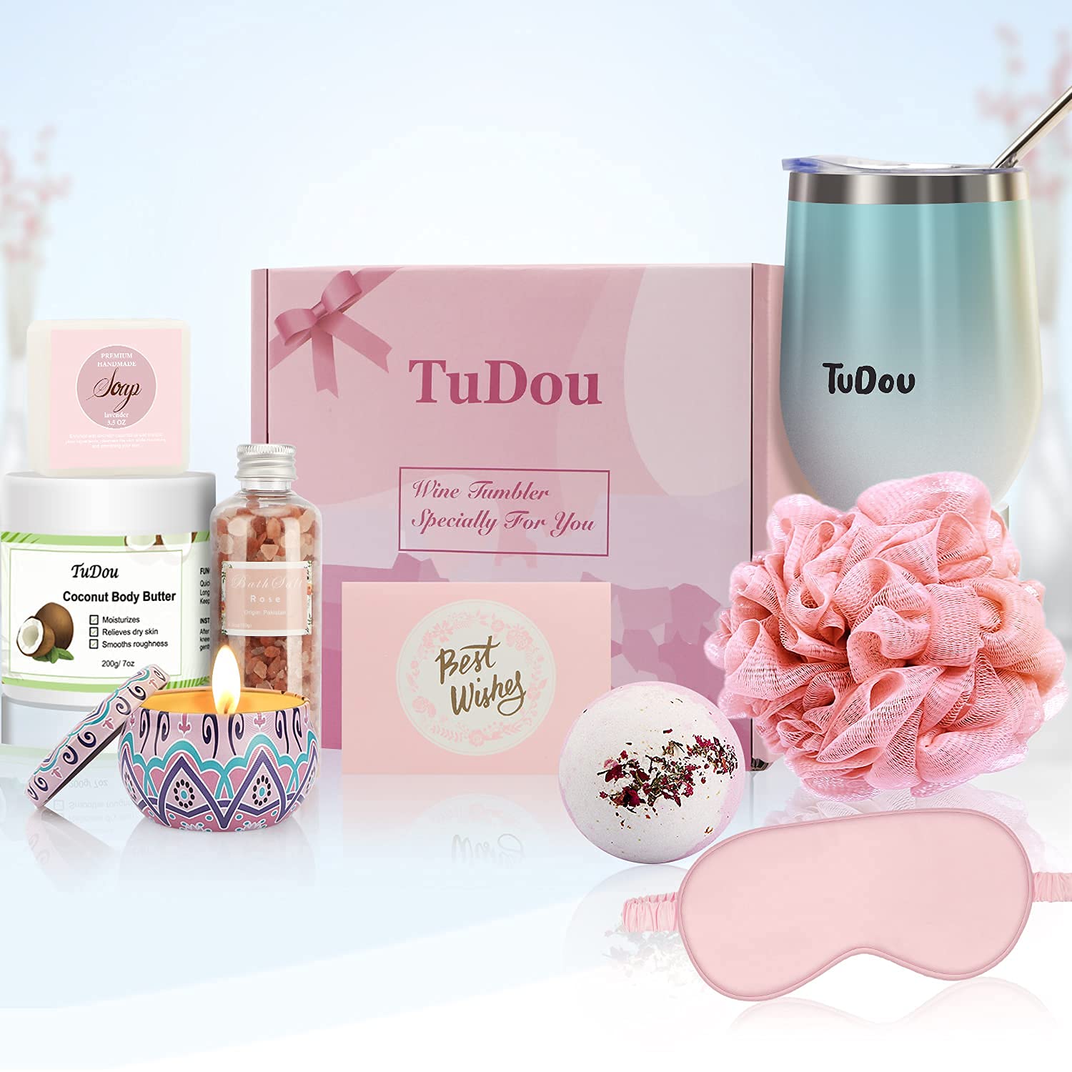 Premium Relaxation Spa Bath Gift Set for Women - Self Care Package with Birthday, Get Well Soon, Christmas Gifts for Her, Mum, Sister, Wife & Friends | Perfect for Home Spa Nights, Stress Relief & Pampering Moments