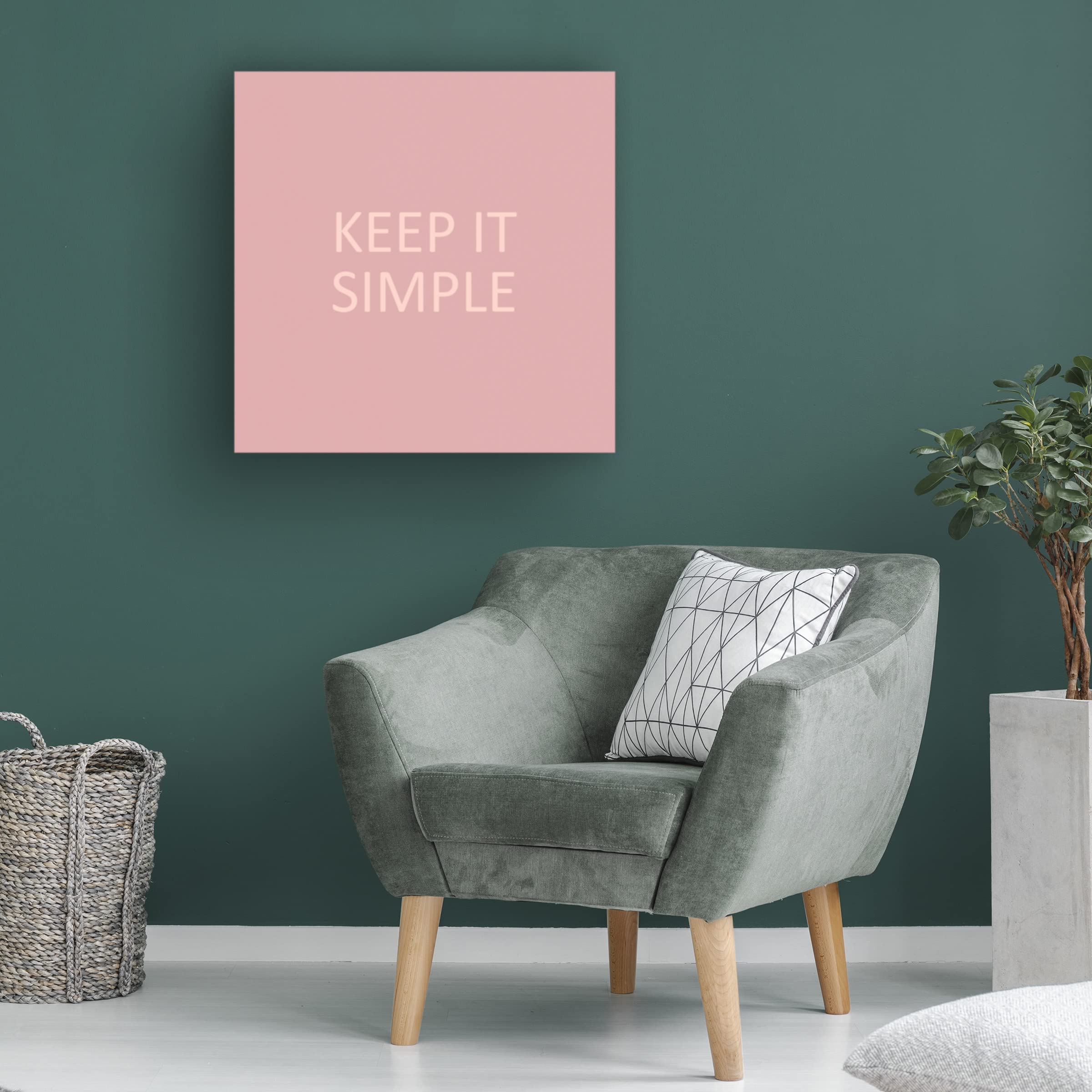 Victoria Borges 'Simple Sentiment IV' Canvas Wall Art Print - Modern Home Decor for Living Room, Bedroom & Office | Trademark Fine Art Collection