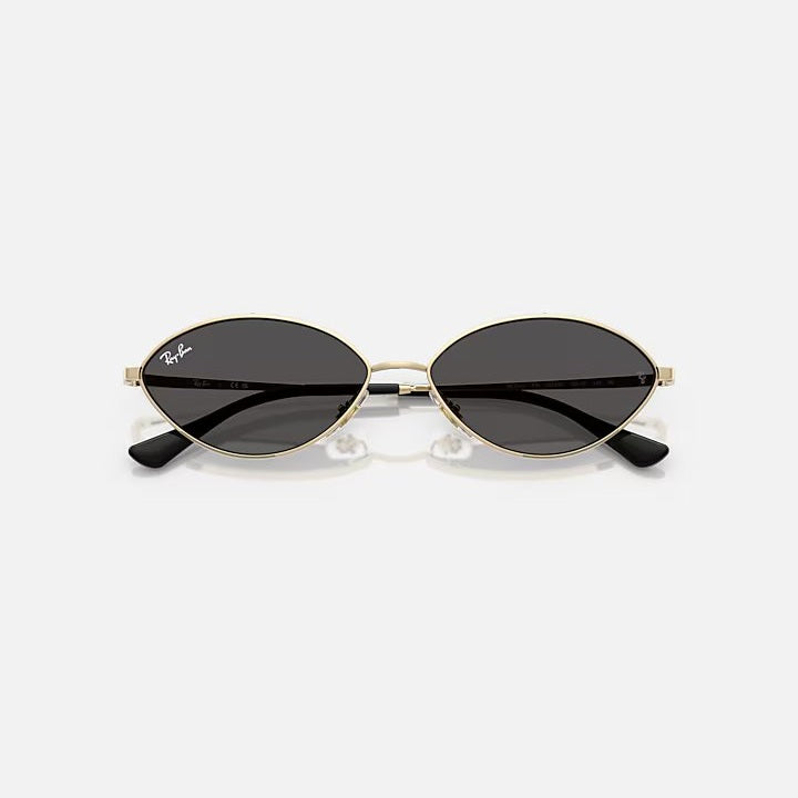 Ray Ban Kai Sunglasses - Polished Pale Gold Frame with UV Protection - Perfect for Outdoor Activities, Beach & Driving