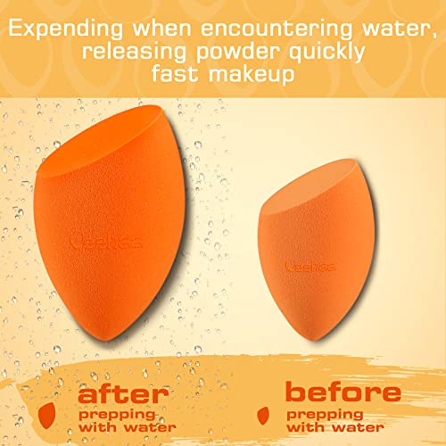 12PCS Latex-Free Makeup Sponge Set - Egg Shaped Beauty Blender for Foundation, Concealer & All Face Areas - Perfect for Professional Makeup Application & Travel