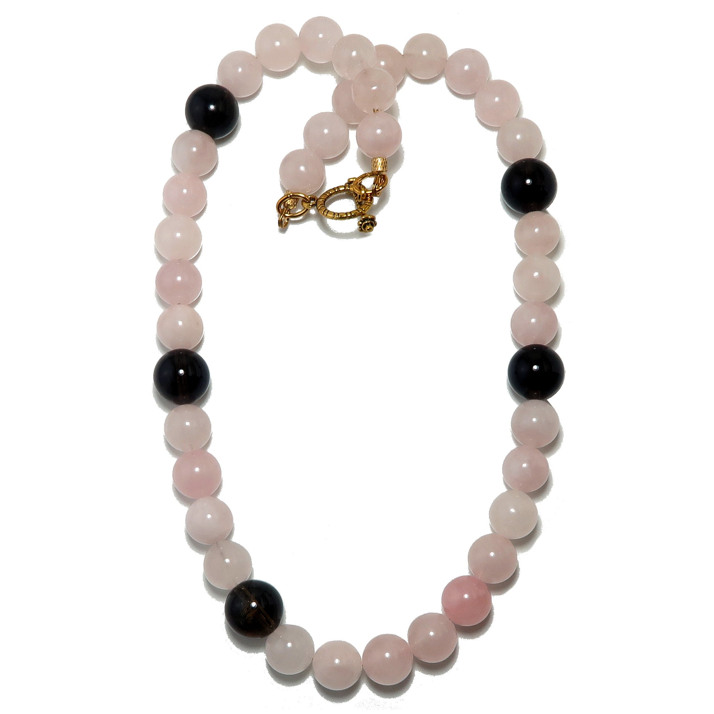 Rose Quartz Necklace for Women - Smoky Gemstone Pendant with 18K Gold Plated Chain, Valentine's Day Gift for Her, Healing Crystal Jewelry for Love & Positive Energy | Perfect for Date Night, Meditation & Spiritual Healing