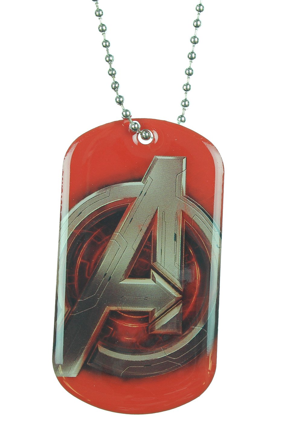 Avengers Age of Ultron Logo Dog Tag Necklace - Stainless Steel Superhero Pendant for Men & Women - Perfect for Cosplay, Gifts, and Marvel Fans Collection
