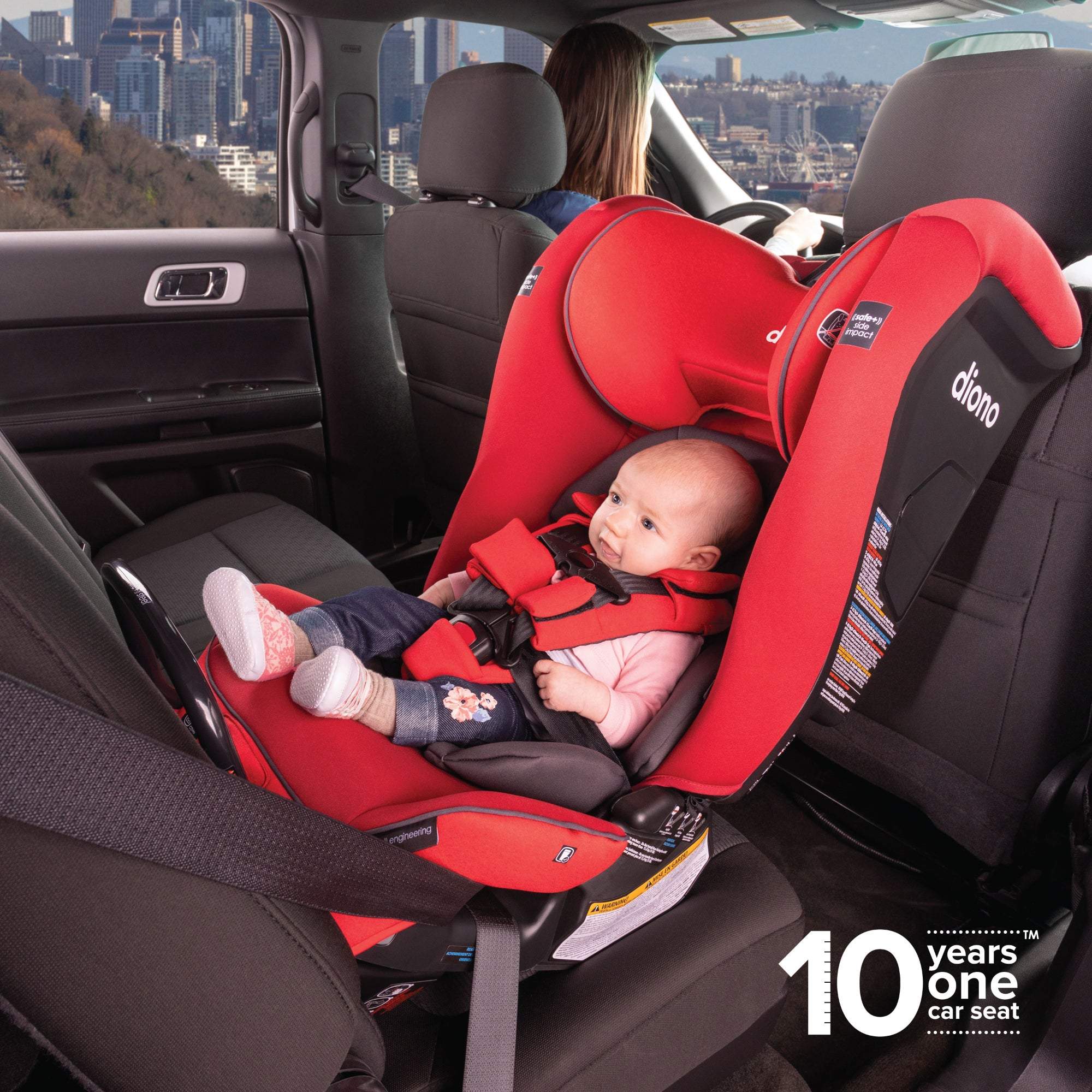 Diono Radian 3RXT SafePlus Convertible Car Seat for Toddlers & Kids - 3-in-1 Rear/Front Facing & Booster - Premium Safety for Travel, School, and Family Road Trips