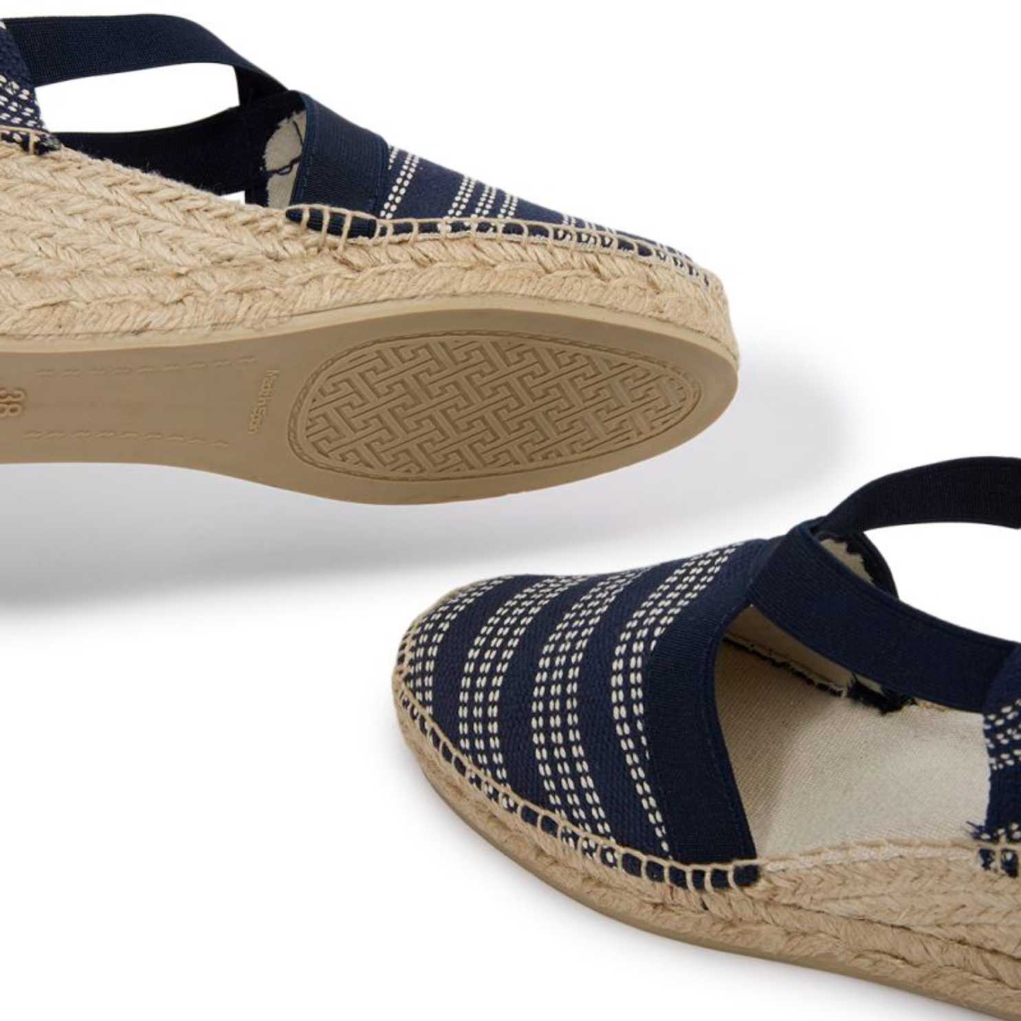 Women's Striped Cotton Blend Wedge Espadrilles - Comfortable Summer Shoes for Beach, Casual Outings & Everyday Wear | Tarbes
