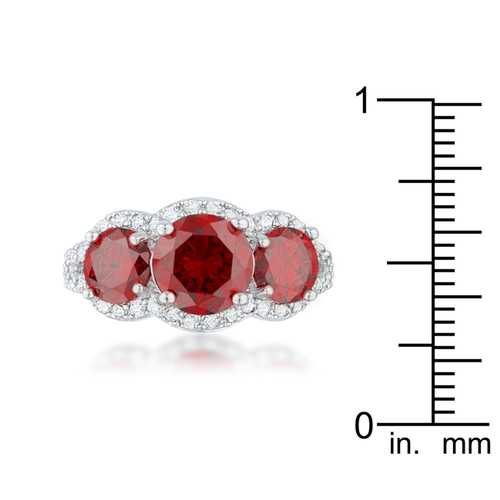 Garnet Classic Trio Ring Set - Sterling Silver Stackable Rings for Women, Elegant Birthstone Jewelry Gift for Her | Perfect for Valentine's Day, Anniversary & Everyday Wear