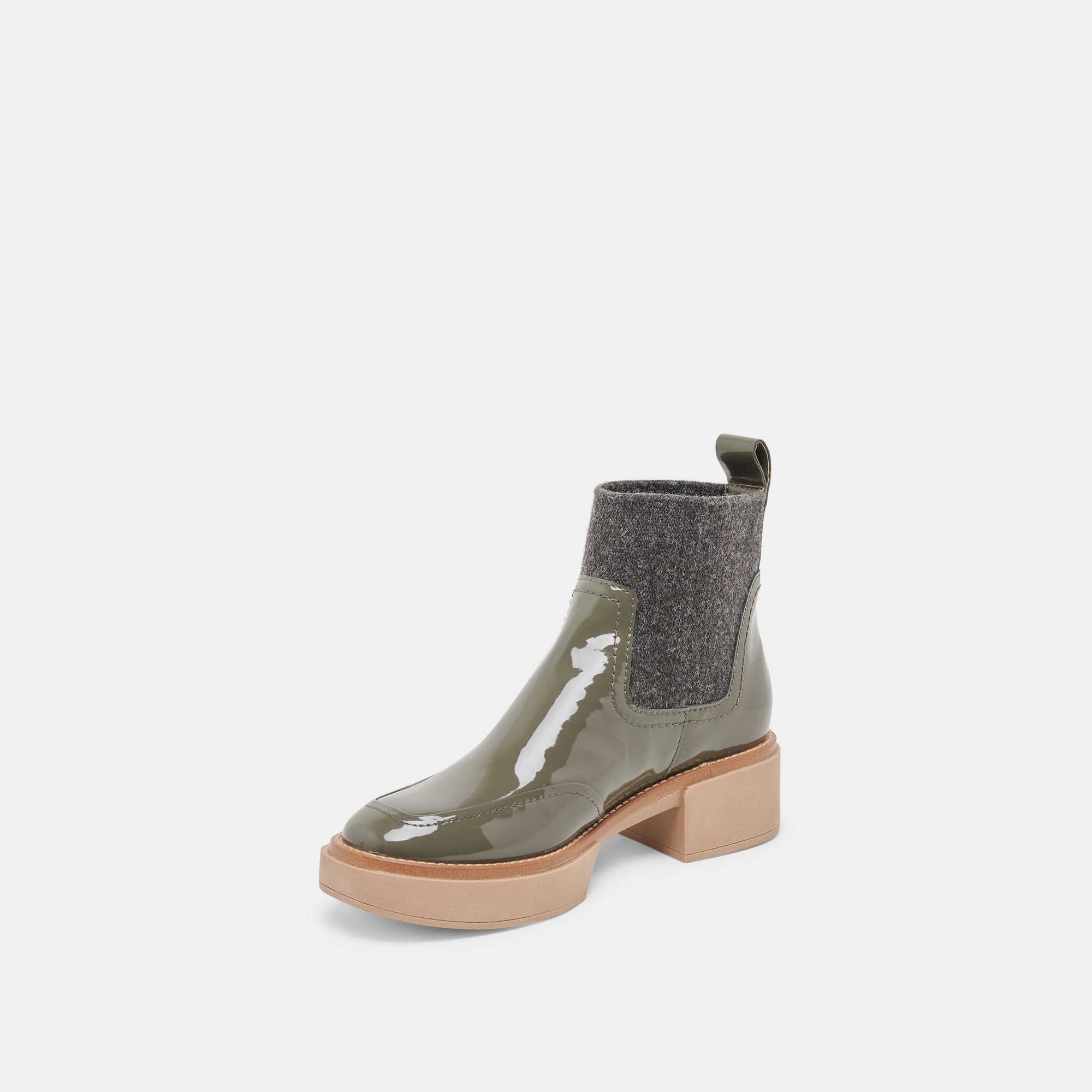 Saline H2O Booties Dark Olive Crinkle Patent - Waterproof Beach Shoes for Women, Comfortable Swim Shoes for Pool, Surfing & Water Sports