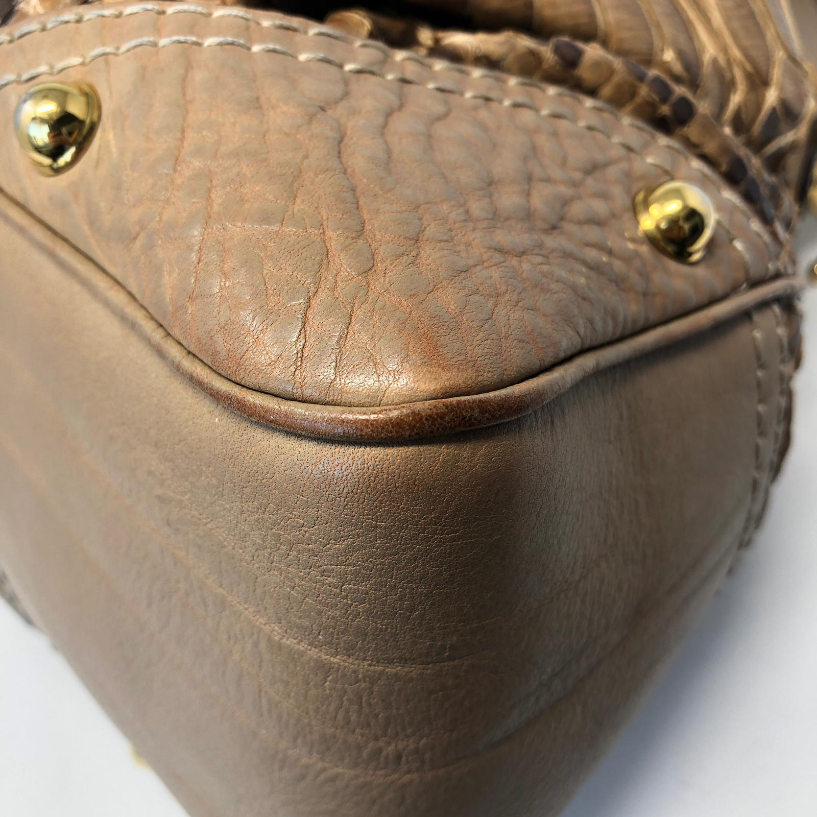 Gucci Brown Python Jockey Shoulder Bag for Women - Luxury Designer Handbag for Work, Travel & Evening Out