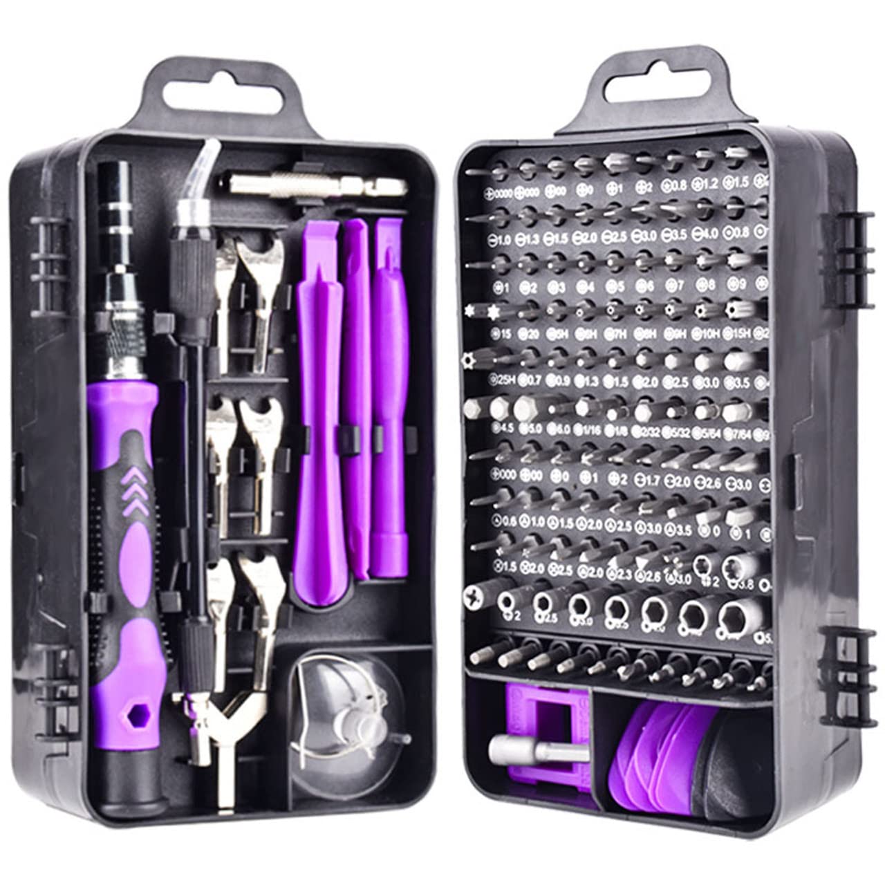 135-in-1 Precision Screwdriver Set for Electronics Repair - Magnetic Phillips & Torx Bits for iPhone, MacBook, PC, Laptop, Tablet, PS5, Xbox, Nintendo Switch - Perfect for DIY, Phone Repair & Game Console Maintenance (Purple)