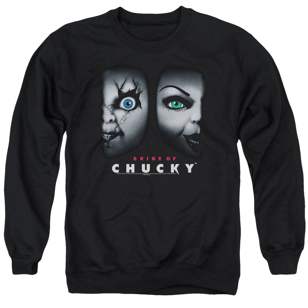 Bride of Chucky Happy Couple Unisex Crewneck Sweatshirt for Men & Women | Horror Movie Fan Gift, Halloween Costume, Couples Matching Outfit