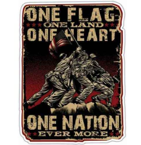 USA Patriotic Flag Sticker for Car, Truck, Motorcycle - 5x4 in Vinyl Decal | Outdoor & Vehicle Use
