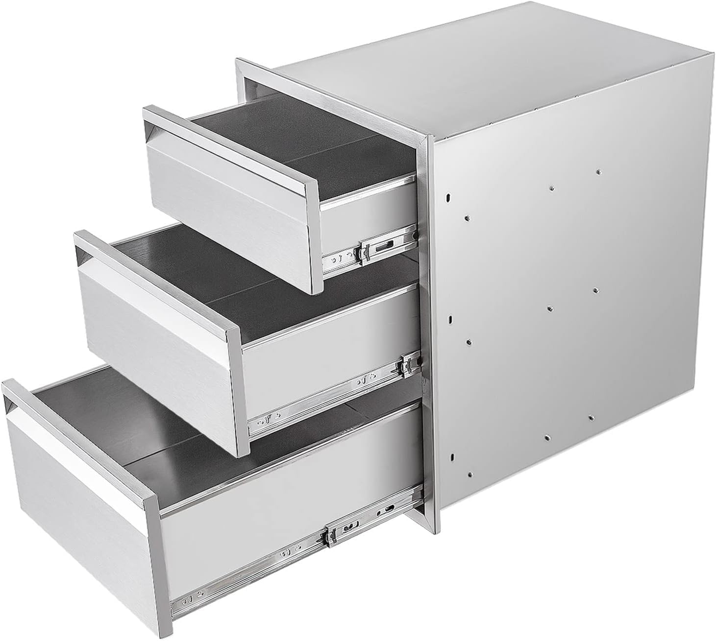 Stainless Steel Outdoor Kitchen Drawers - Flush Mount BBQ Island Built-In Drawer, Weatherproof for Outdoor Kitchen & Grill Station (14