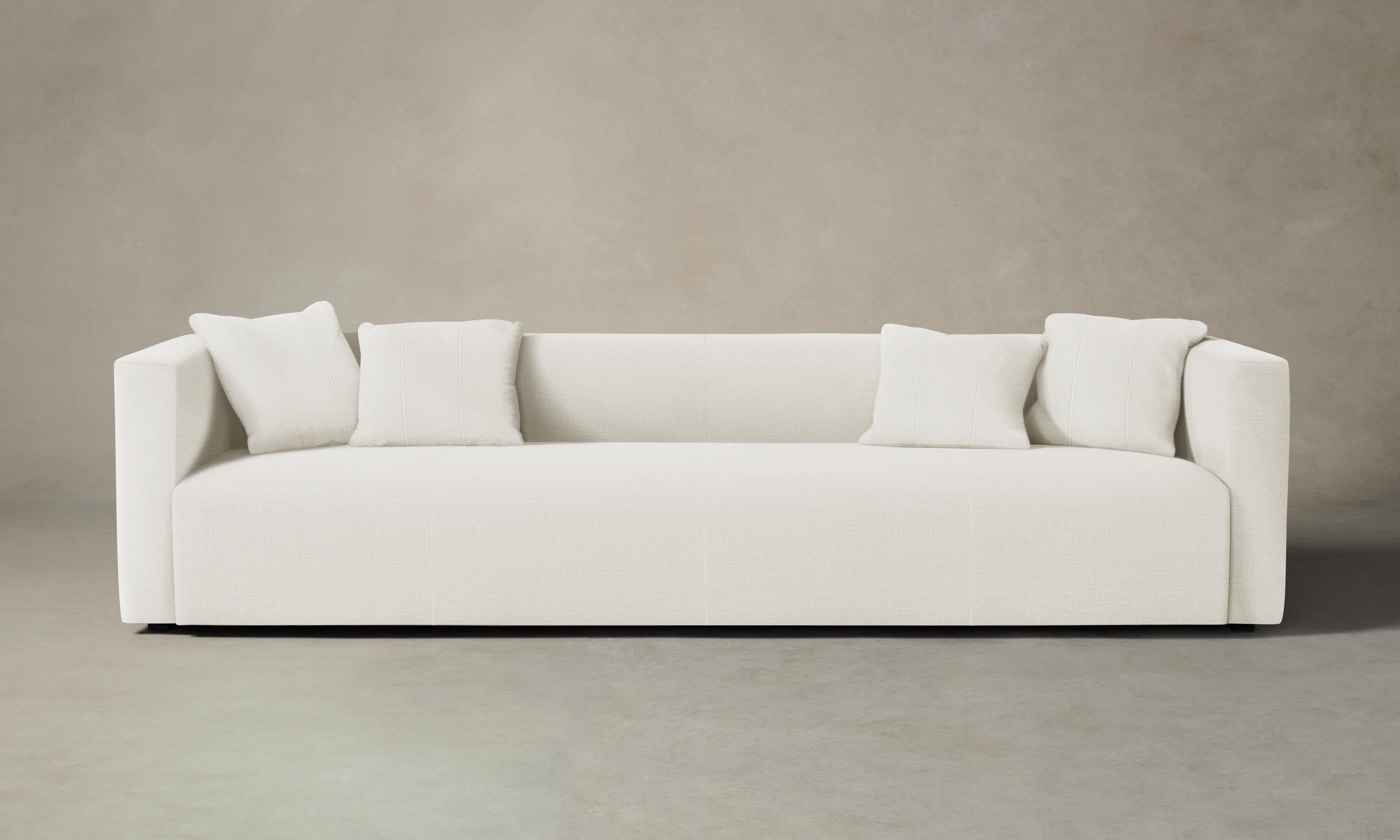 The Breuer Sofa - Modern Performance Linen Weave Fabric Sectional Couch for Living Room, Lounge & Office - Durable & Comfortable Mid-Century Design Furniture for Home Decor