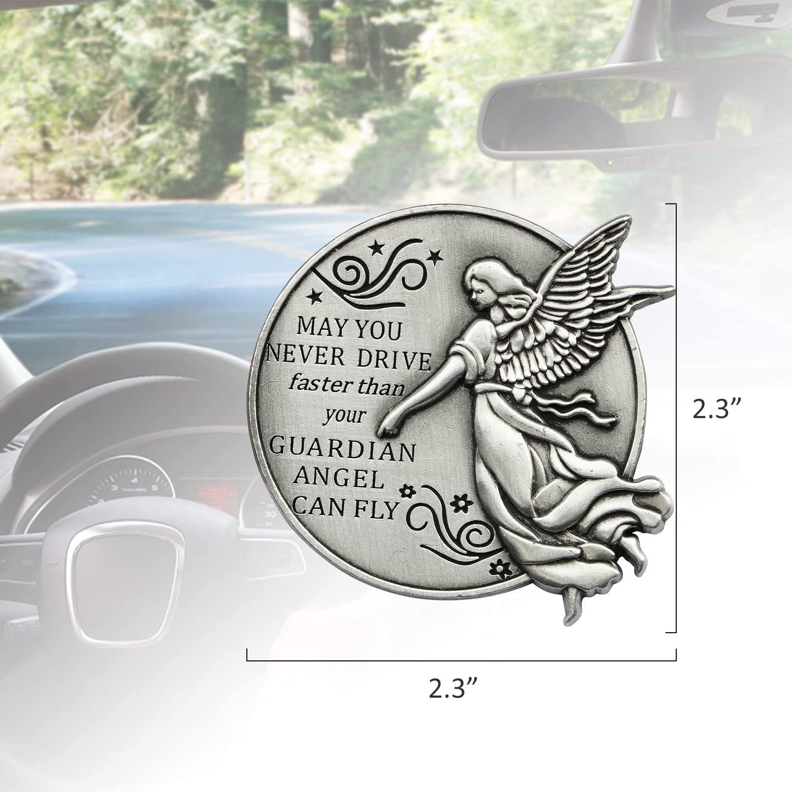 Guardian Angel Visor Clip - Car Safety Accessory for New Drivers | Thoughtful Gift for Teens, Parents & Friends | Perfect for Road Trips & Daily Commutes