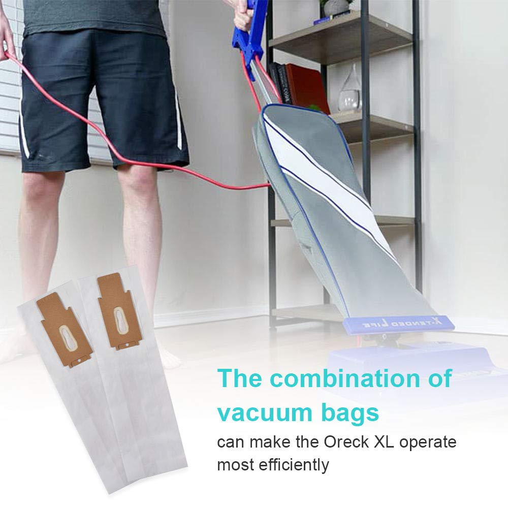 KEEPOW Vacuum Cleaner Bags for Oreck Type CC - 8 Pack Compatible with All Oreck XL Upright Vacuums | Dust Bags for Home Cleaning, Pet Hair Removal & Allergen Reduction