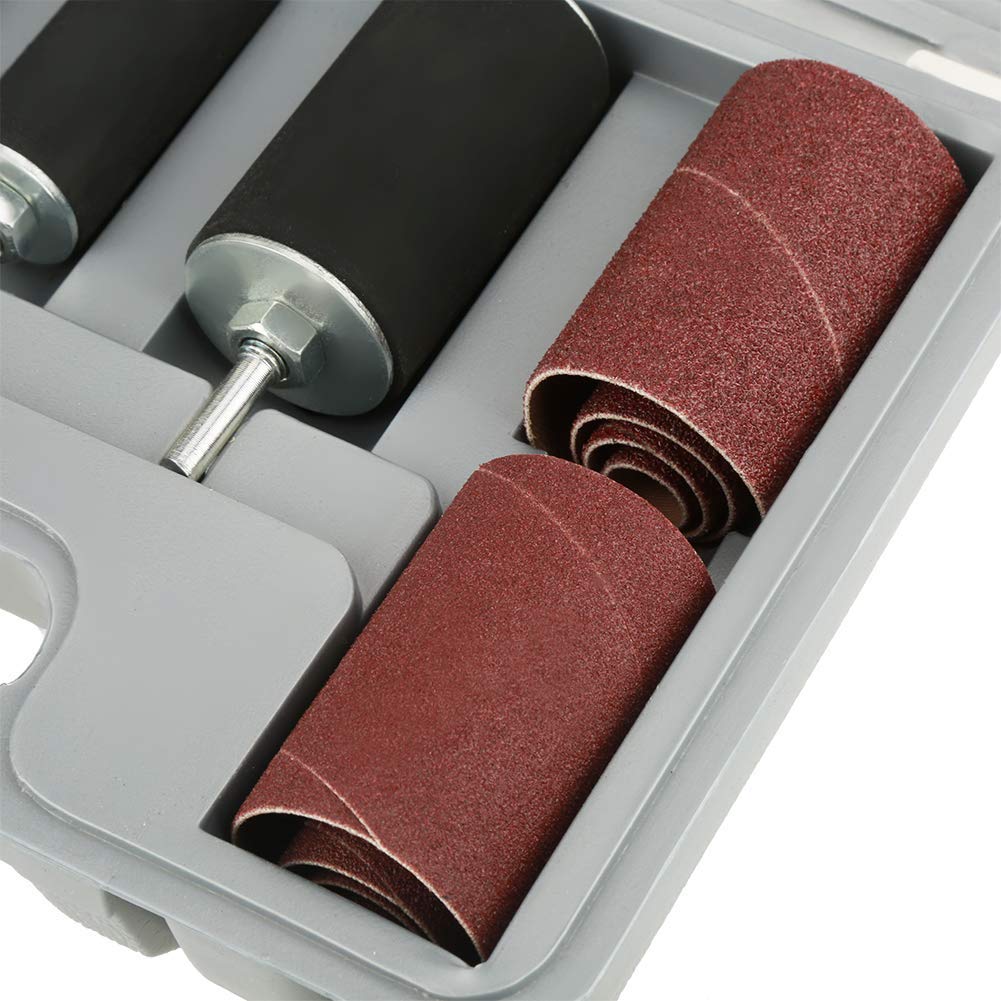 20PCS Rubber Sanding Drum Set for Woodworking, DIY Projects & Home Improvement - Professional Drum Sander Kit for Carpentry, Hobbies & Crafting - Perfect for Sanding Curves, Edges & Detailed Woodwork